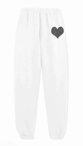 Layer Comfort Junior Girls Shane Sweatpants In White
