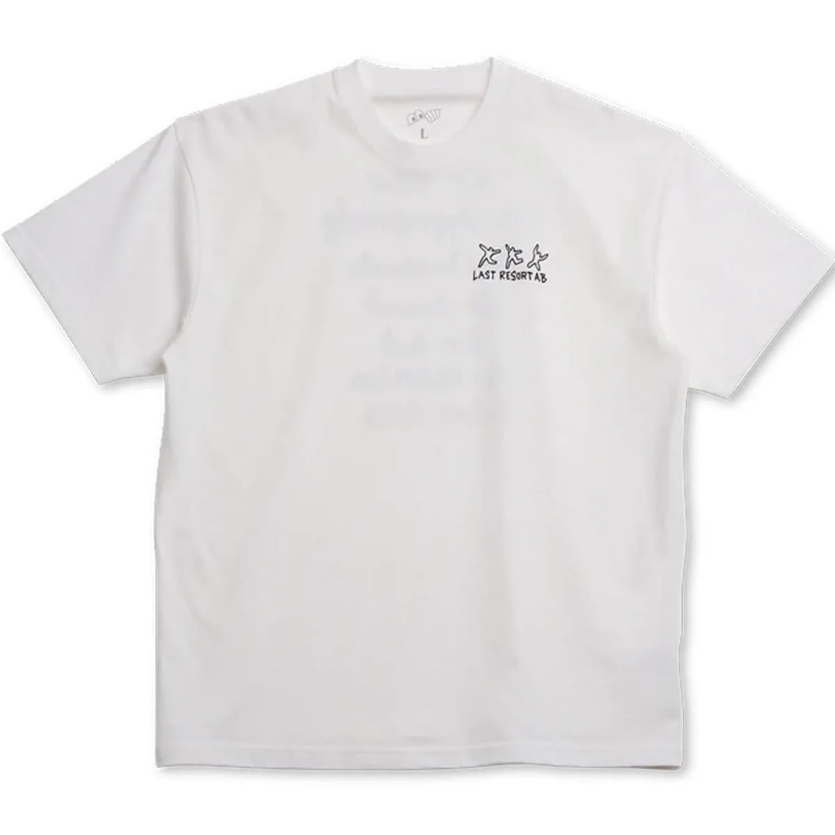 City Smart Look Layered Wear Last Resort AB Message T-Shirt - White