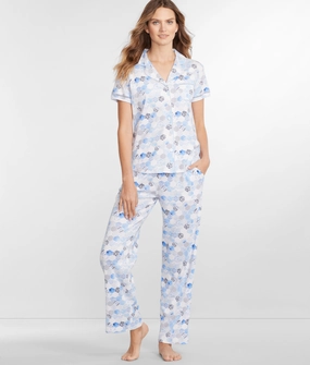 Drop Shoulder Design Seamless construction Karen Neuburger Women's Girlfriend Knit Pajama Set