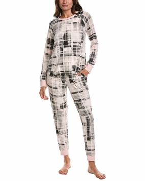 UltraSoft Brushed Interior Kensie 2pc Top & Jogger Pant Set