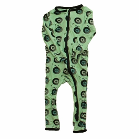 Kickee Pants Boys Aqua Tires 1-piece Non-footed Pajamas Soft Jersey Knit DoubleStitched Hems