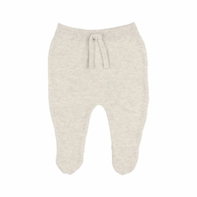 Flexible Knees Cozy Wear Kid's Footed Leggings In Natural