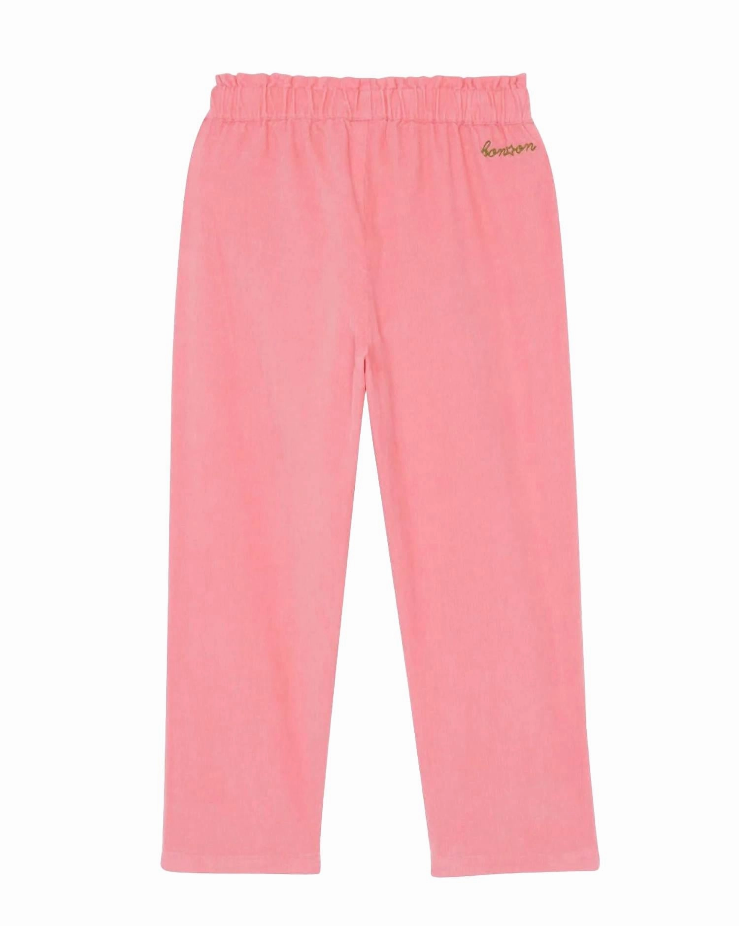 Kid's Velvet Duck Pants In Pink Fashion Layer QuickReleaseClosures
