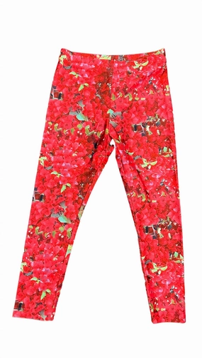 Kids Legging In Bougainvillea Durable Weave Quick Motion