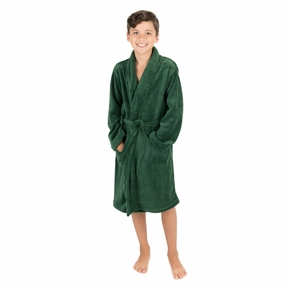 Oversized Comfort Wide Leg Cut Kids Shawl Collar Fleece Robe