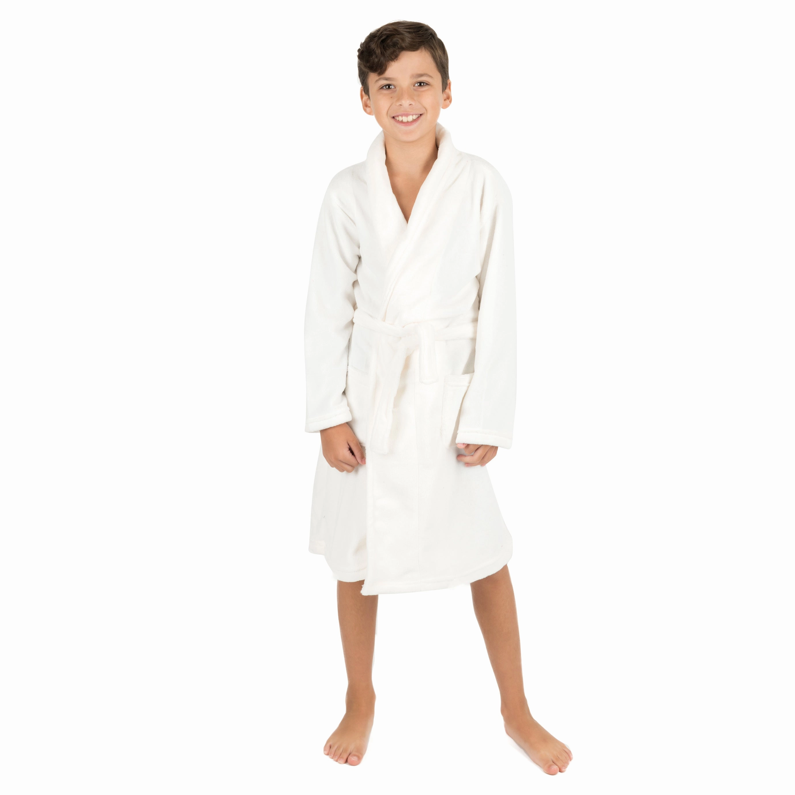 Kids Shawl Collar Fleece Robe Relaxed Fit Design