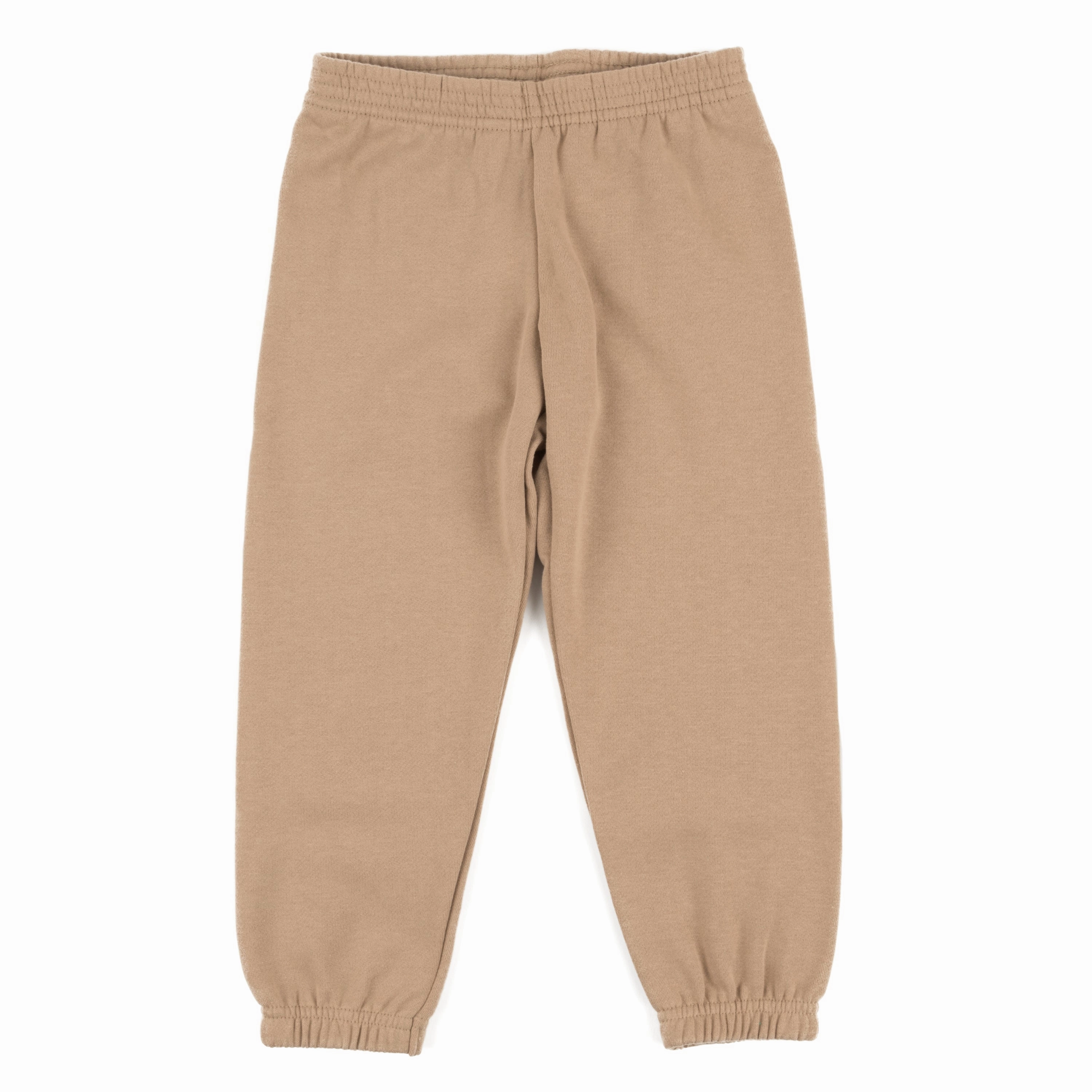 Layered Panel Design Kids Sweatpants Neutral Solid Color