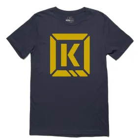Kink Represent T-Shirt - Navy/Gold Durable Color Retention