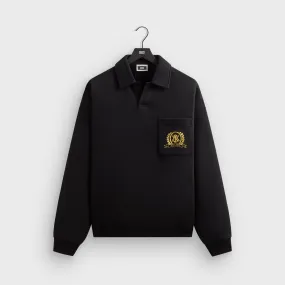 Kith & Kin Crest Gilded Crest Collared Rugby - Black Recycled Polyester Mix