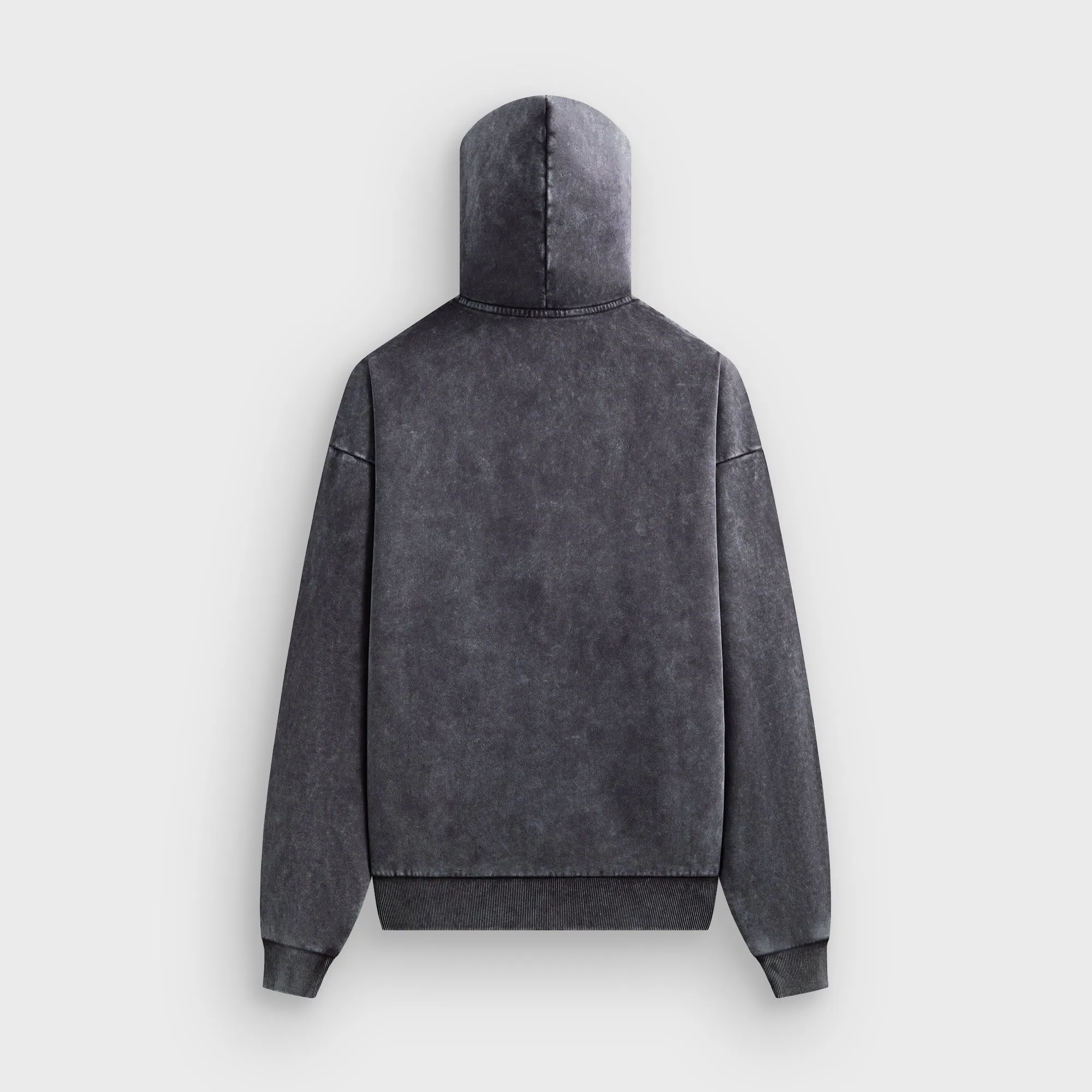 Kith Antique Wash Full Zip Nelson Hoodie - Black Stretchable