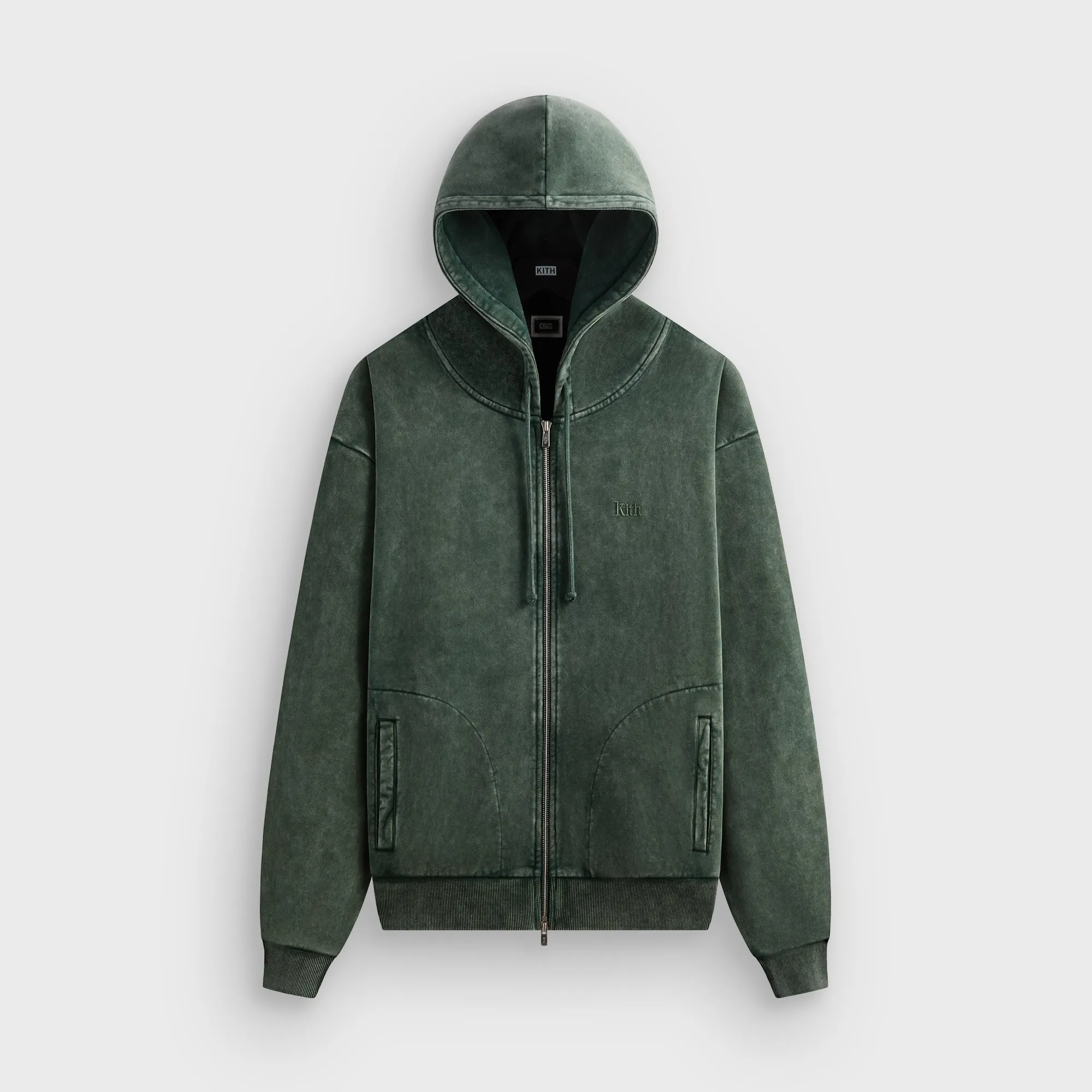 Kith Antique Wash Full Zip Nelson Hoodie - Stadium Soft Apparel
