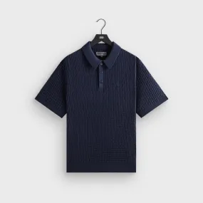 Classic Neckline Kith Basketweave Tilden Polo - Nocturnal