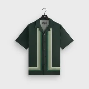 Kith Border Stripe Thompson Camp Collar Shirt - Stadium Loose style Winter Collection