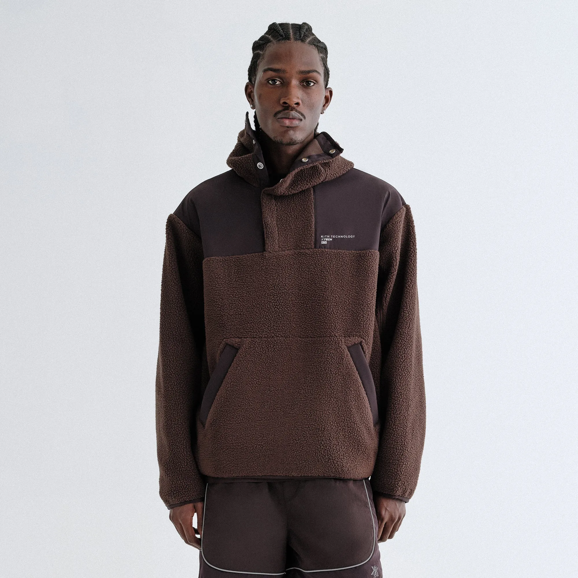 City Outfit Kith Brockwell Sherpa Hoodie - Kindling