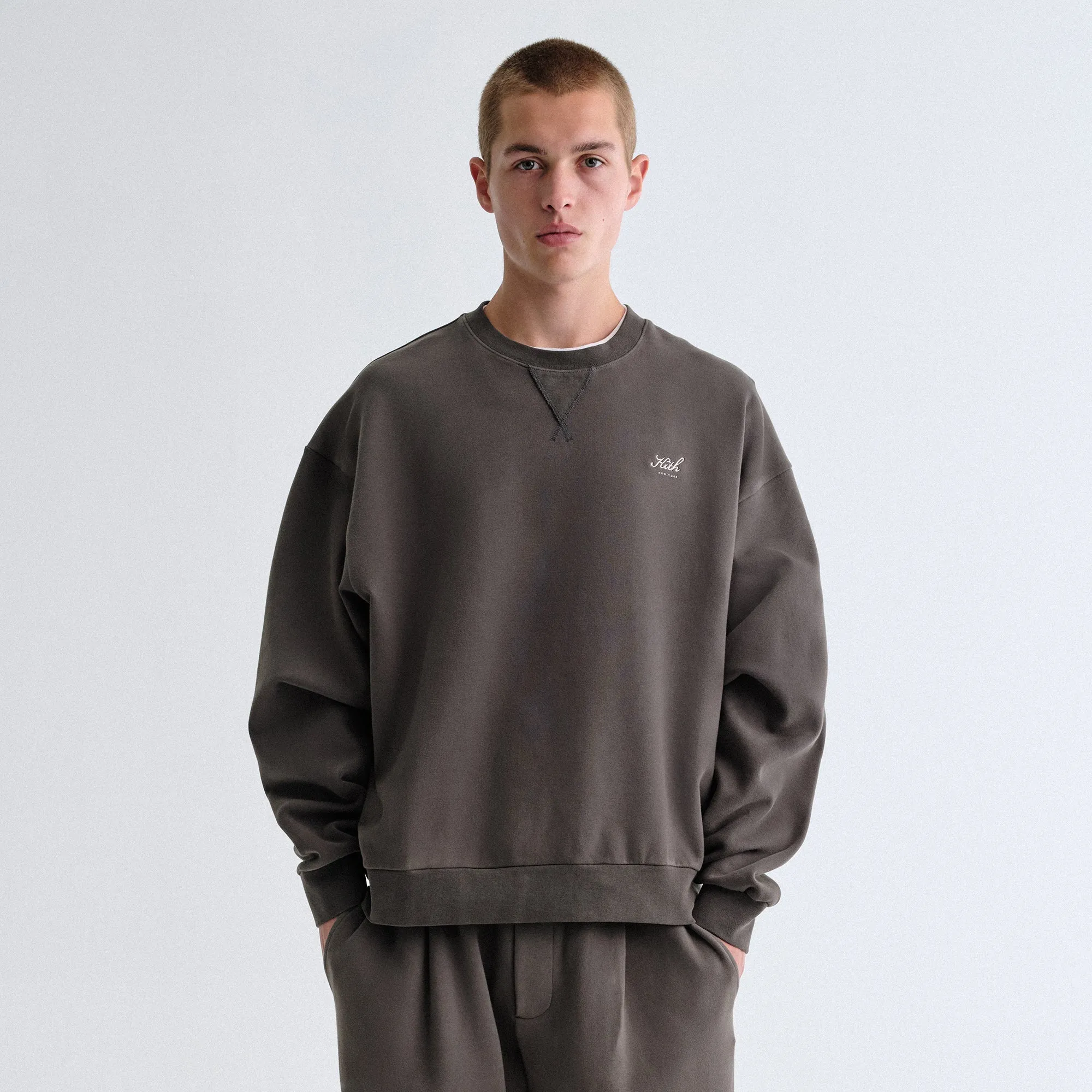 Kith Compact Knit Nelson Crewneck - Machine All-day Comfort Classic Fit