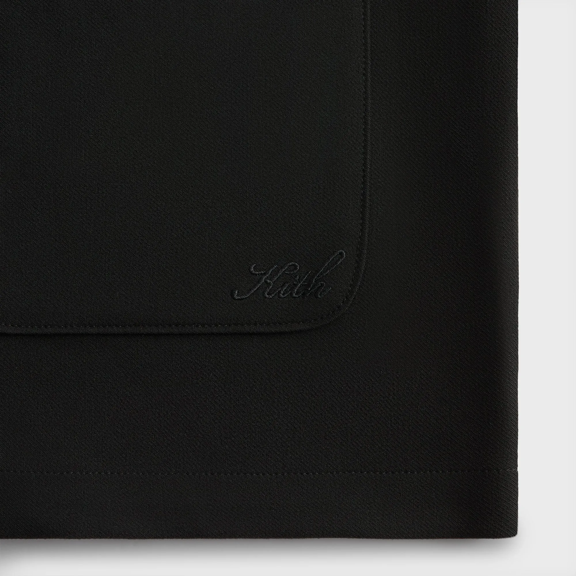 Weekend Outfit Comfort-First Kith Double Weave Boxy Collared Overshirt - Black