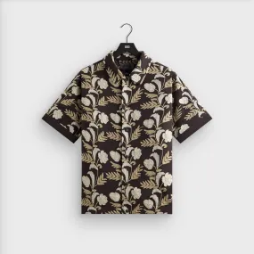 Country Charm Kith Embroidered Floral Woodpoint Shirt - Kindling