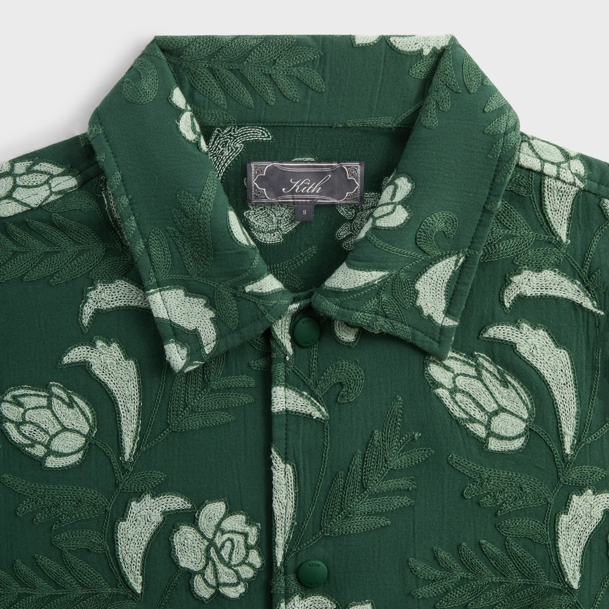 Kith Embroidered Floral Woodpoint Shirt - Vitality natural fiber formal dinner