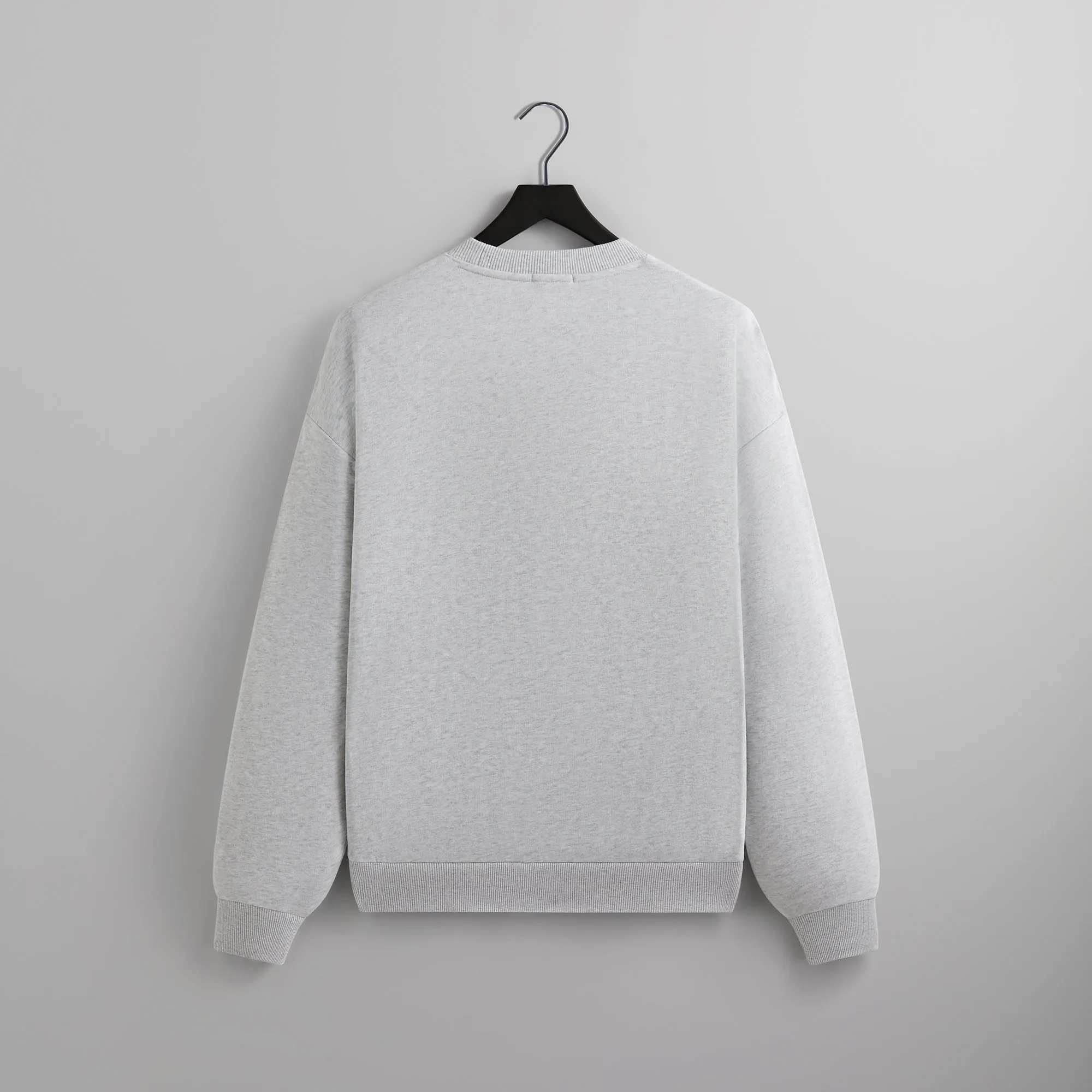 Comfy Vibe Snuggle Wear Kith Floral Script Nelson Crewneck - Light Heather Grey