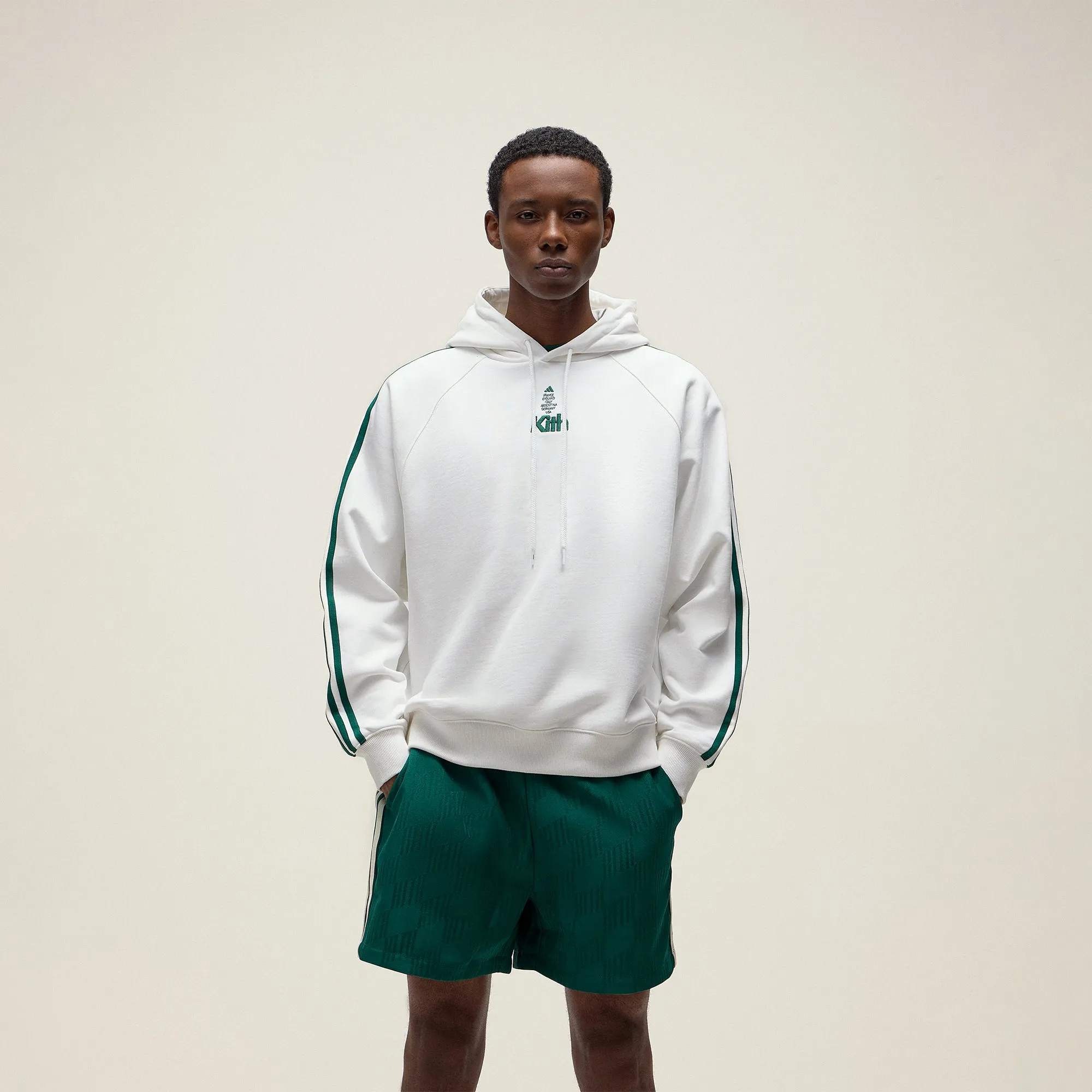 Barbecue wear Kith for adidas Football Hoodie - White