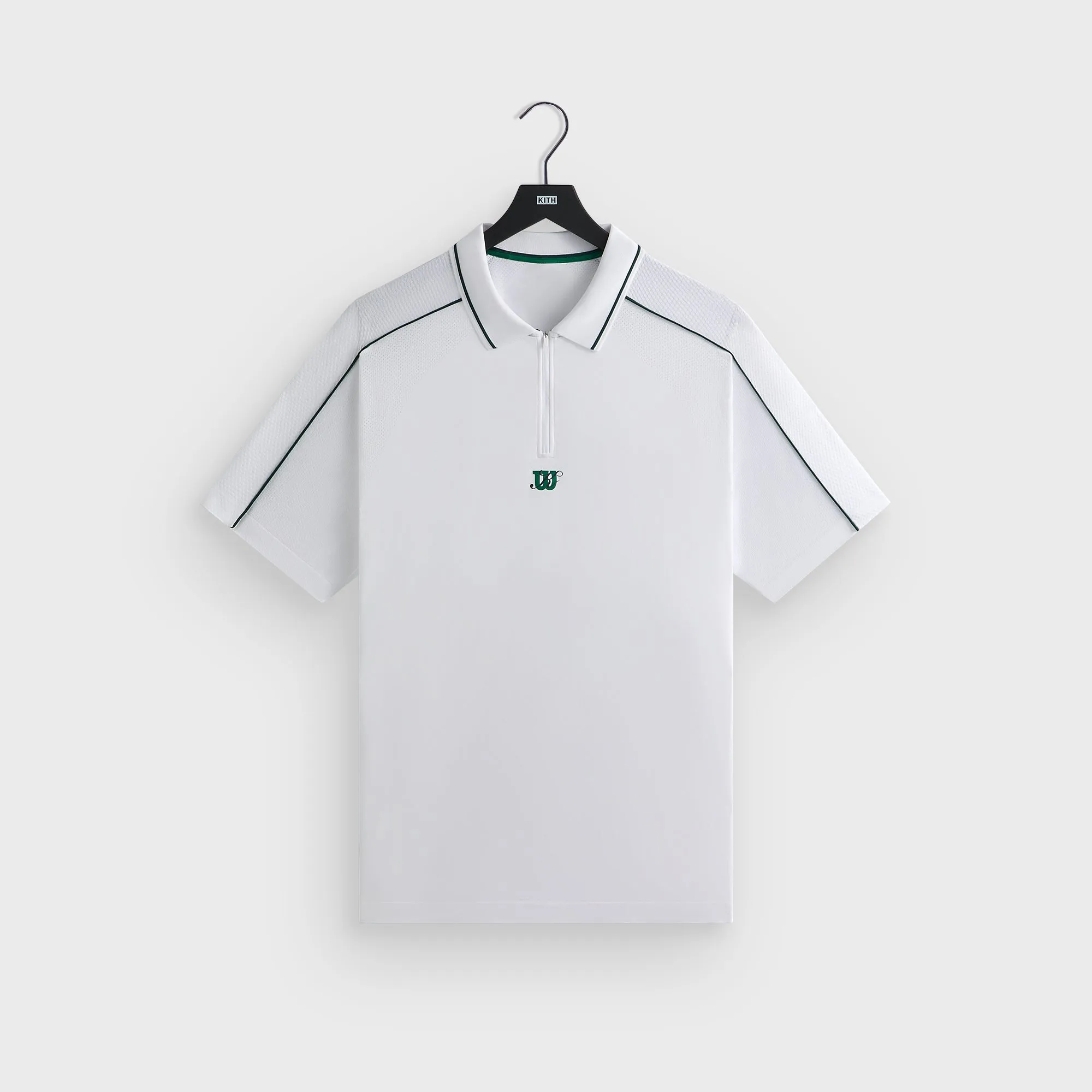 AntiFade Technology Everyday Basic Kith for Wilson Doherty Zip Front Polo - White