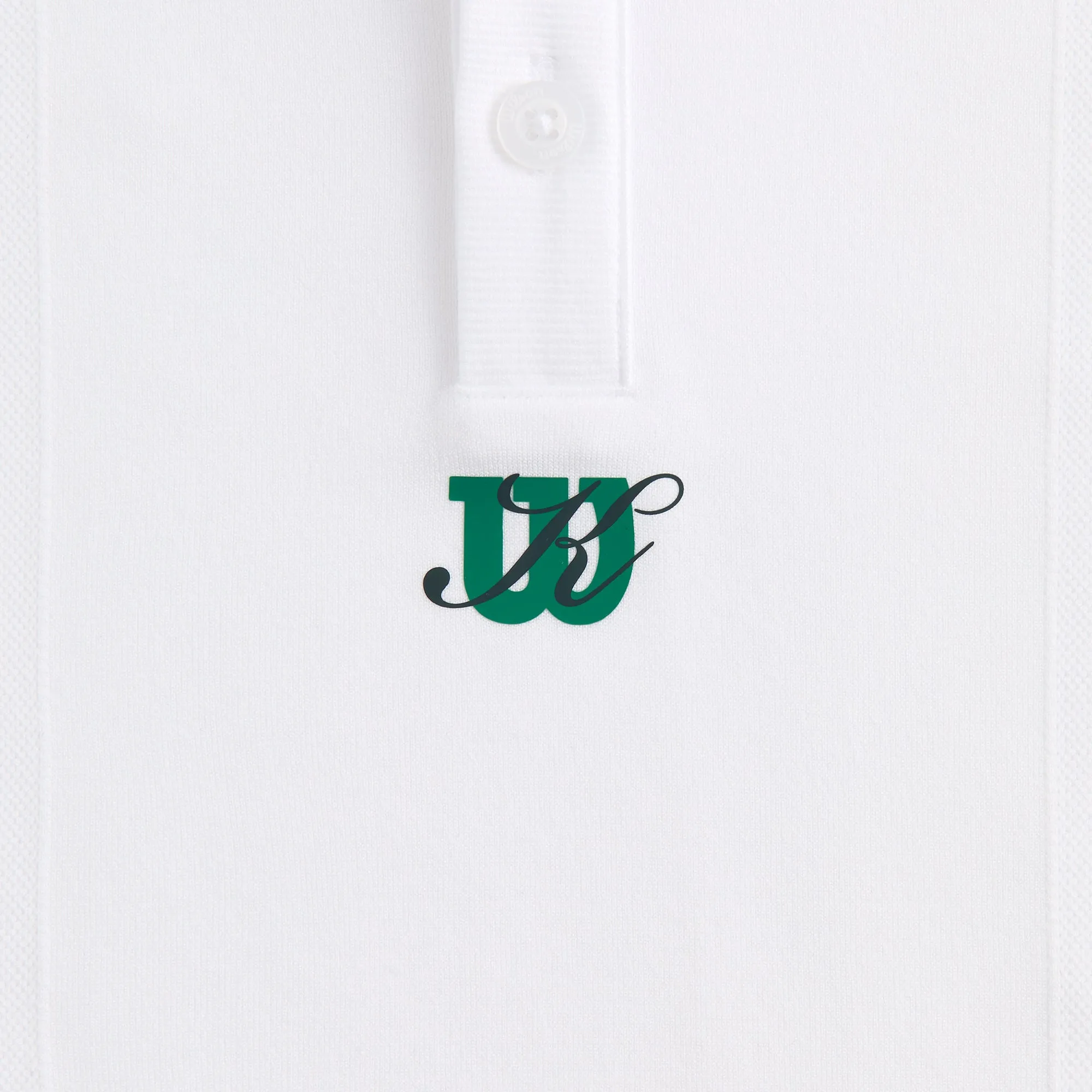 Kith for Wilson Renshaw Court Polo - White Golf Outfit Heather Effect Weaving