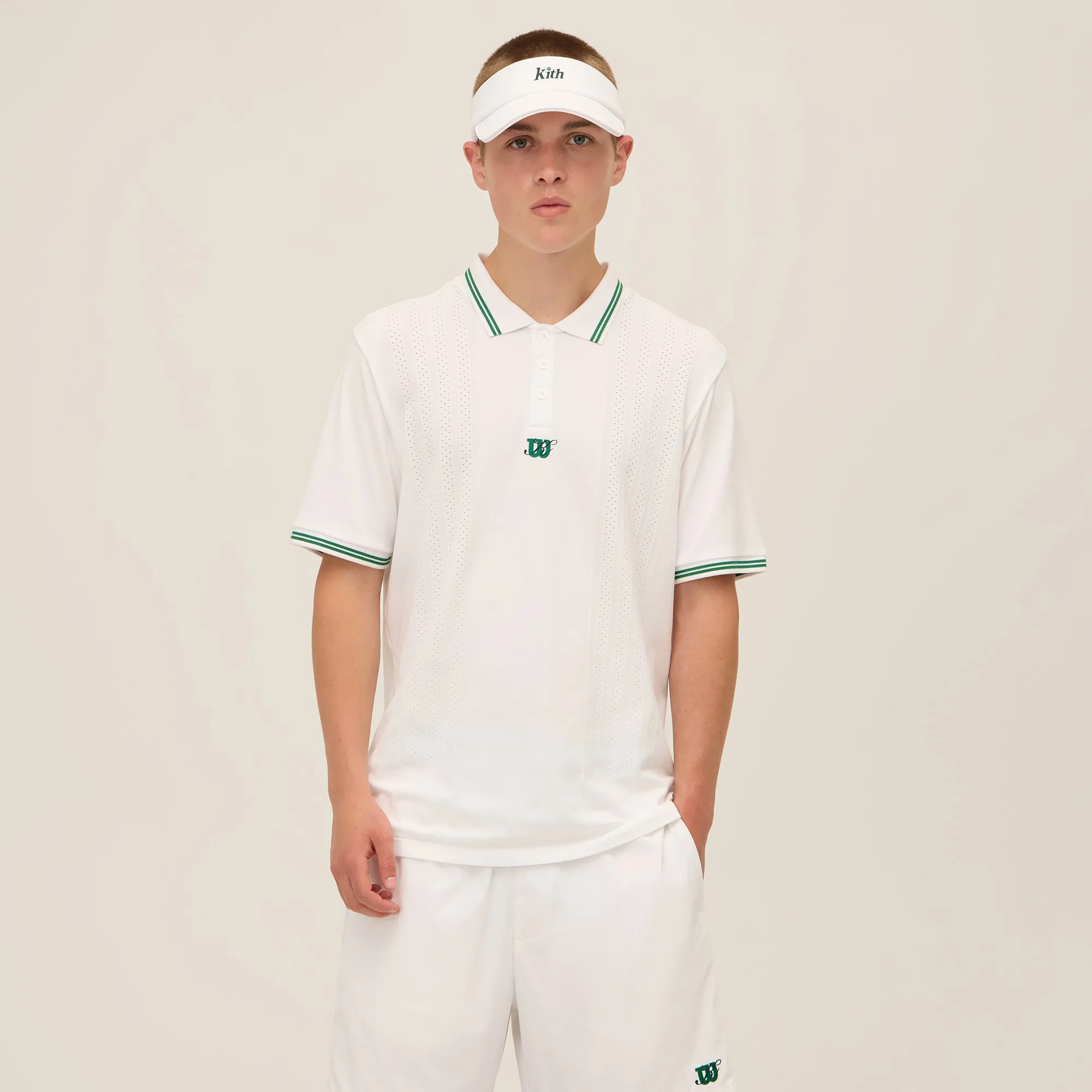 Kith for Wilson Renshaw Court Polo - White Sun Protection UPF 50