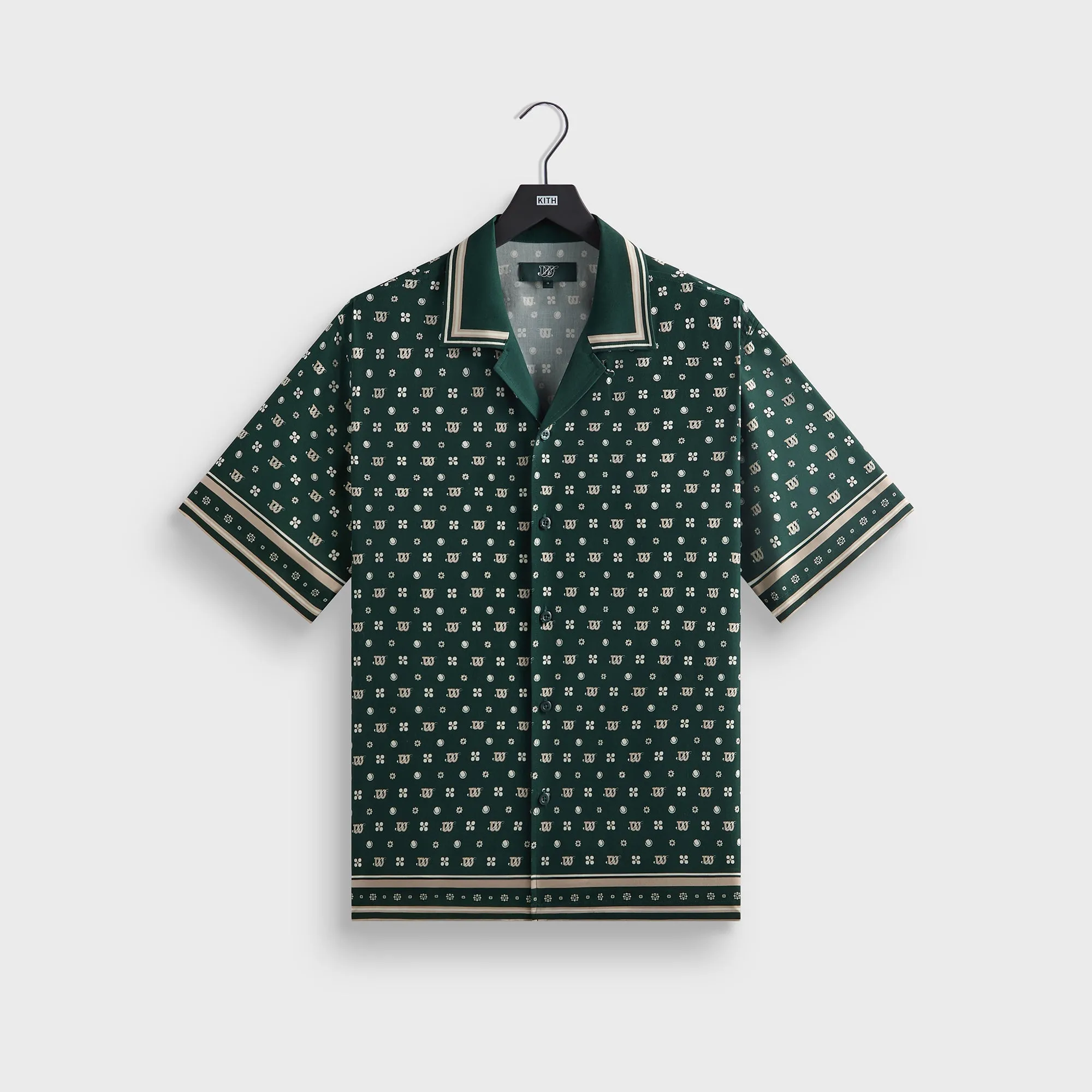 Soft Touch Wrinkle Free Care Kith for Wilson Silk Lyocell Thompson Camp Collar Shirt - Stadium