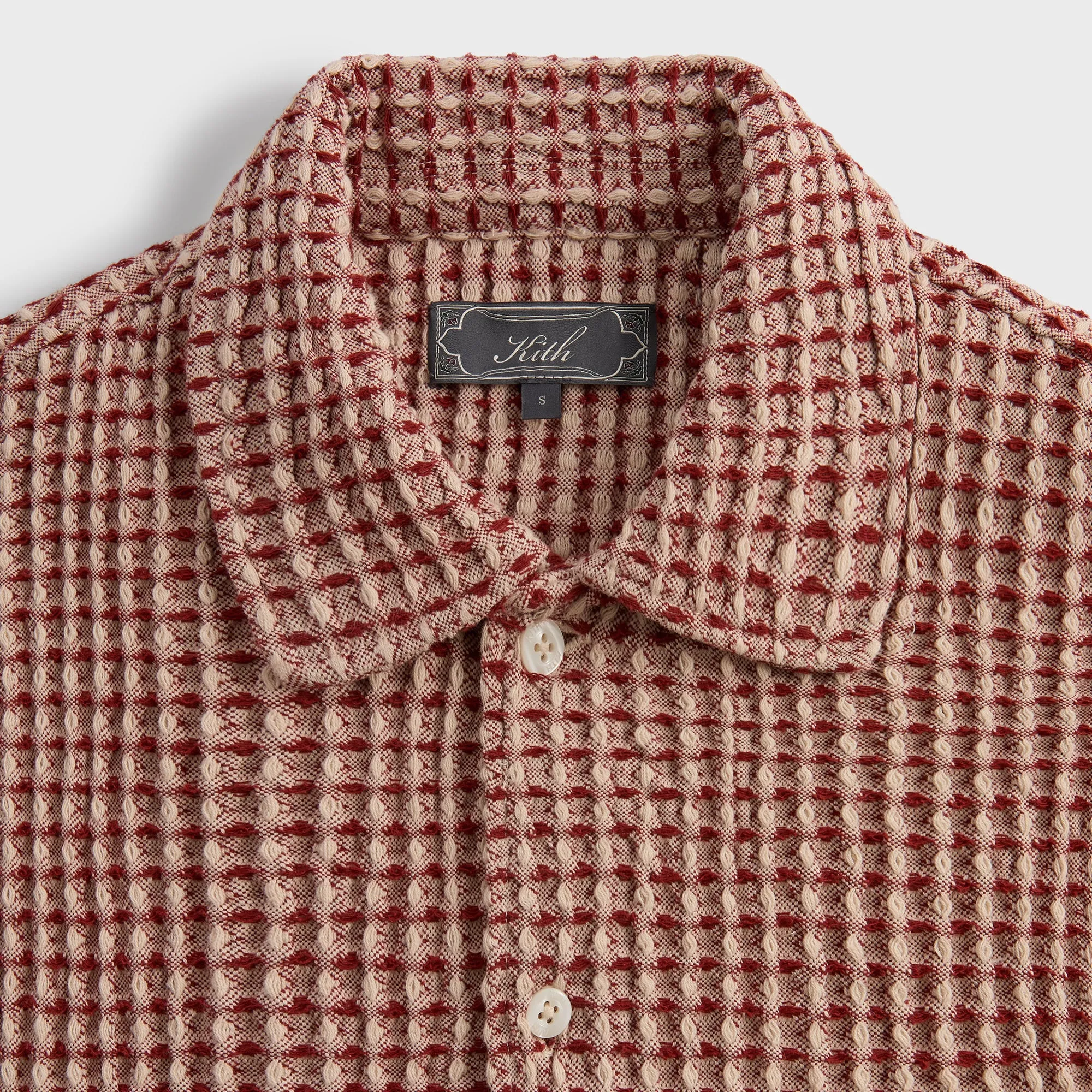 Tailored Silhouette Kith Geometric Diamond Short Sleeve Boxy Collared Overshirt - Bitters