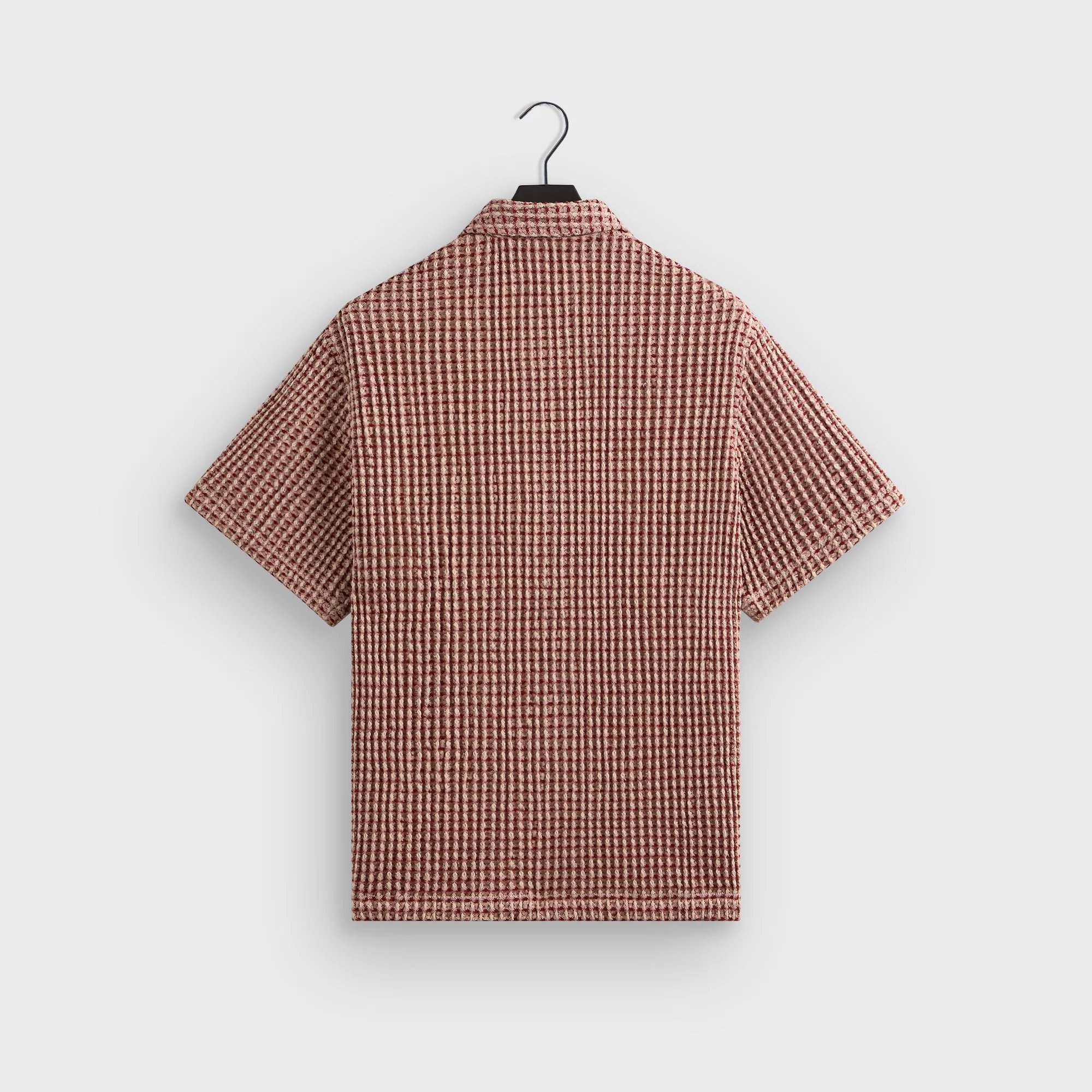 Kith Geometric Diamond Short Sleeve Boxy Collared Overshirt - Bitters Low Profile Pocket Design