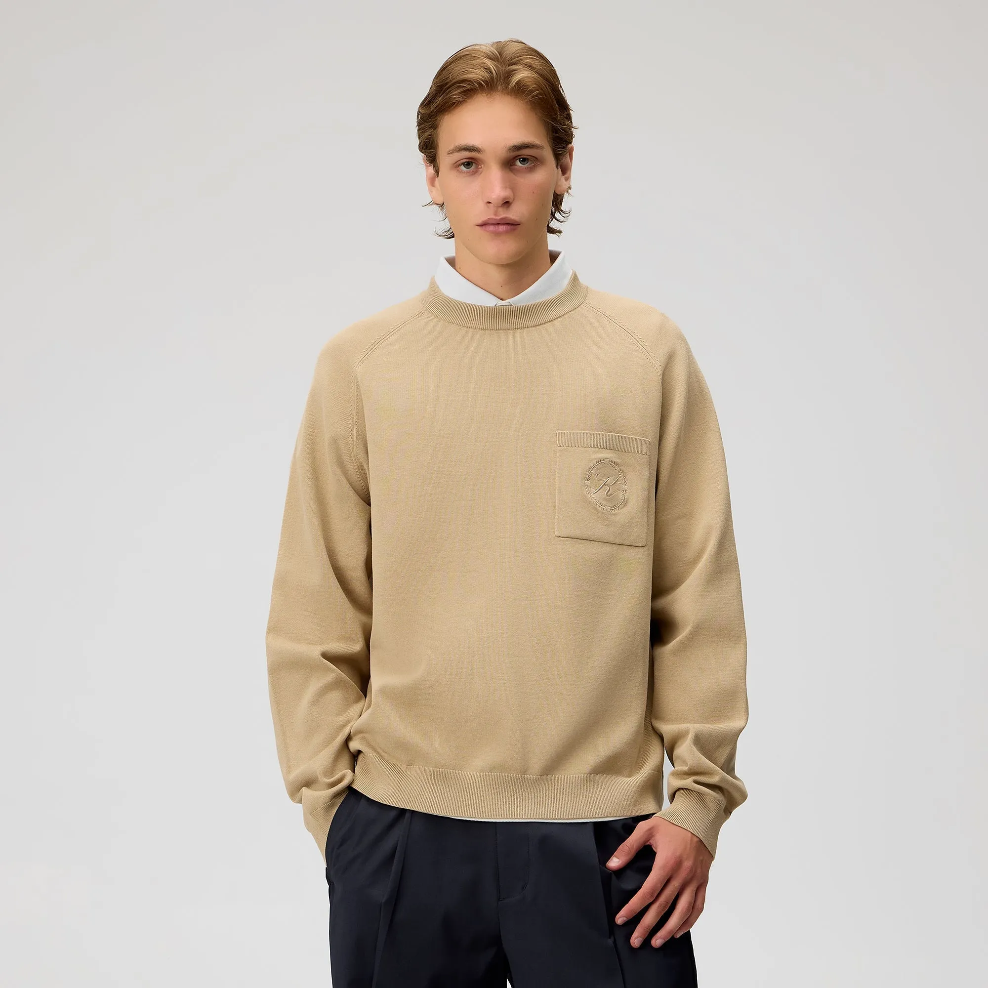 Warm Fashion Knit Design Wear Kith Ivy Fine Knit Addison Sweater - Birch