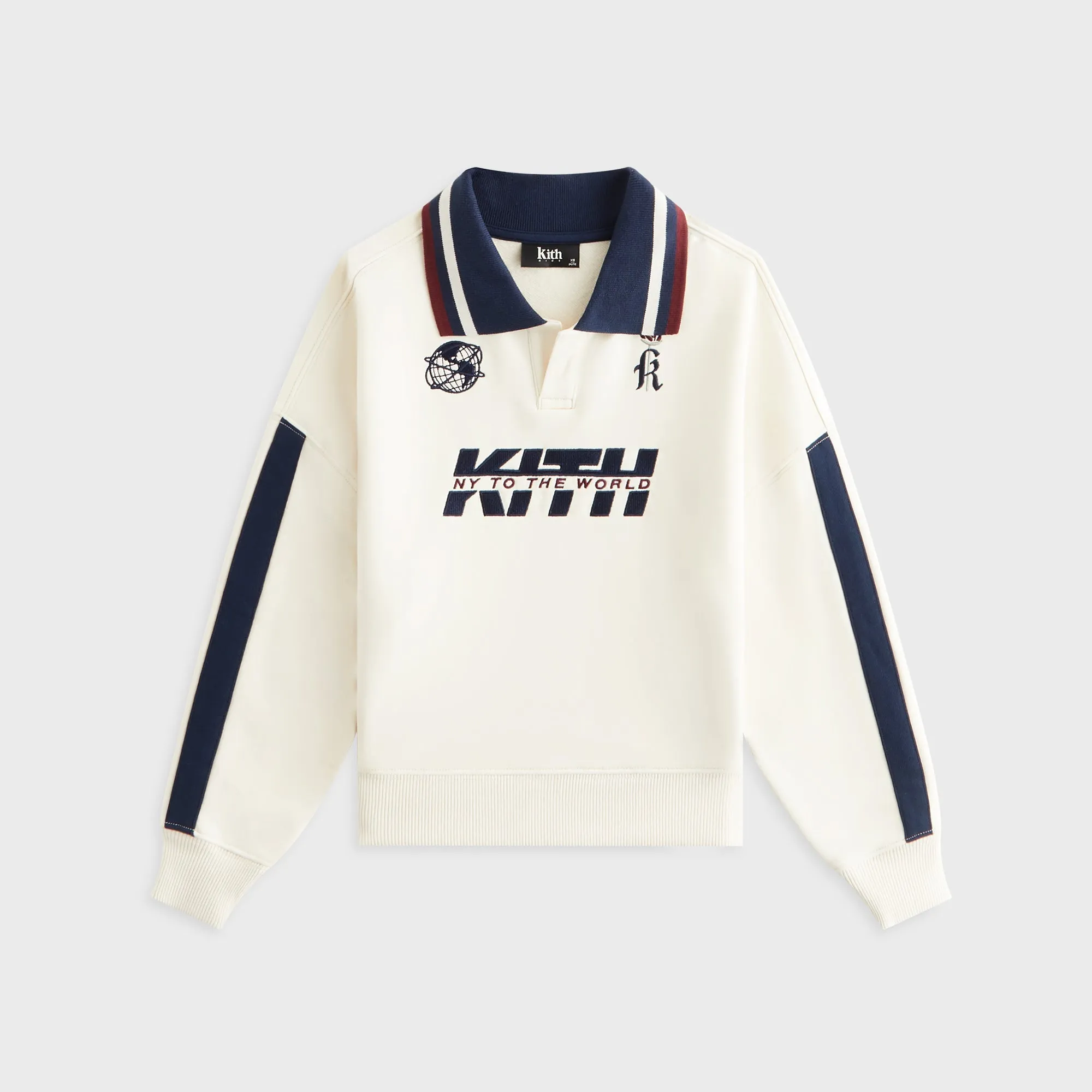 Kith Kids Collegiate Nelson Collared Pullover - Muslin product polka dot playfulness