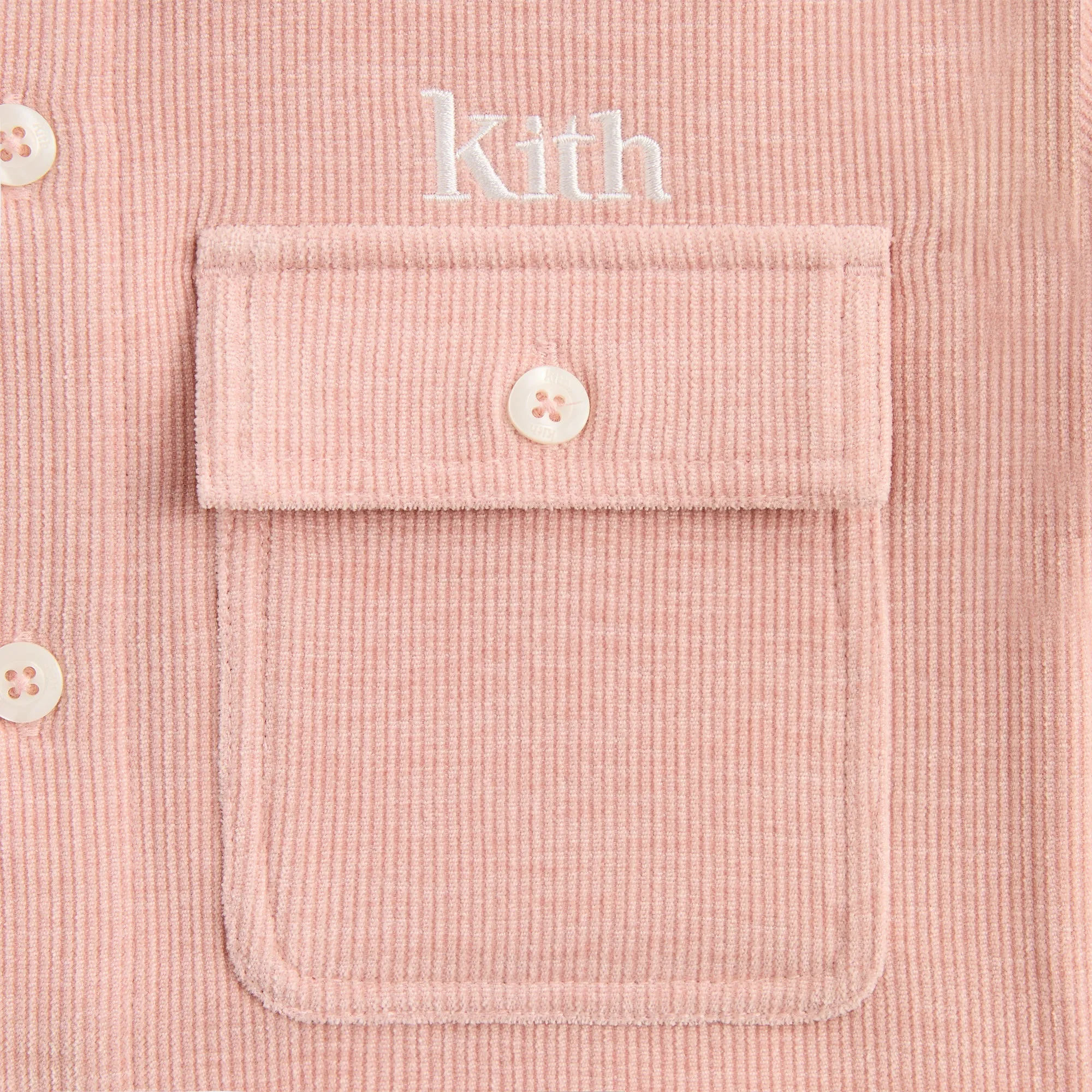 Summer Vibes Midweight Textile Kith Kids Cropped Apollo Shirt - Dusty Quartz