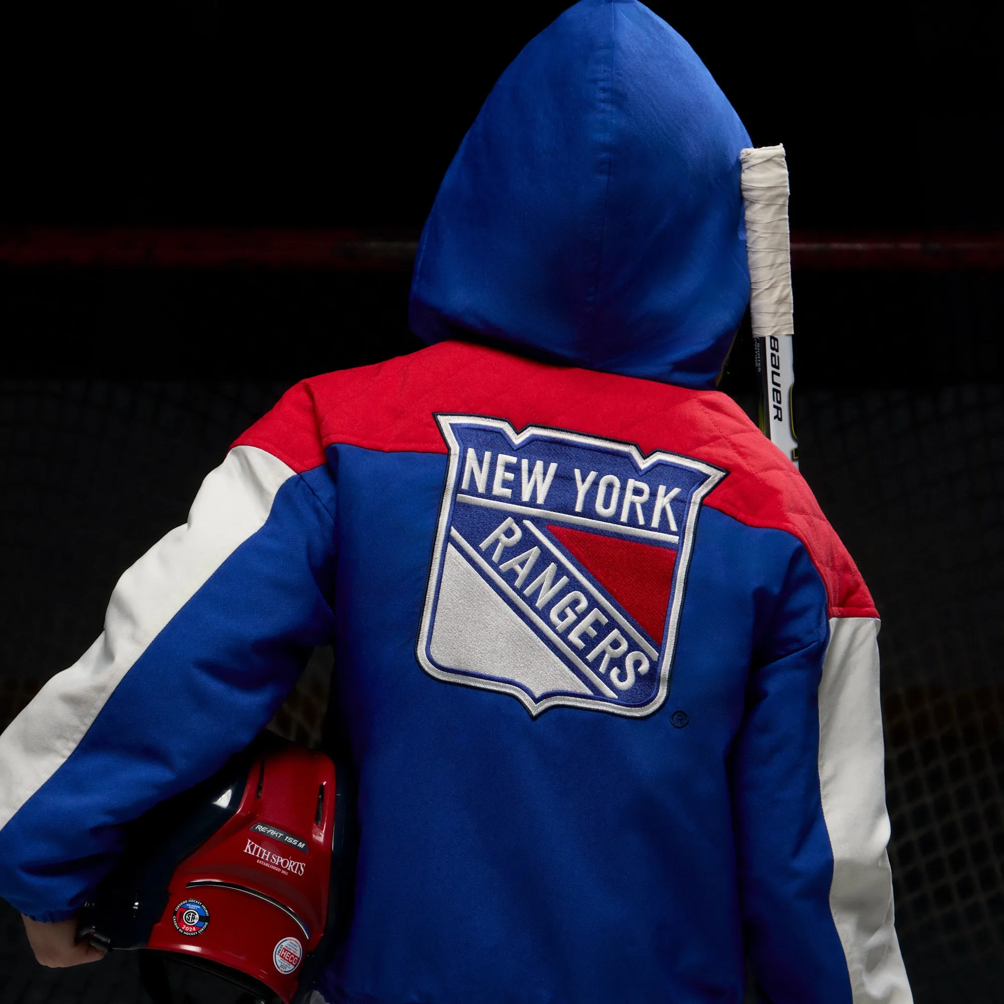 Odor-resistant Odor-Control Fabric Kith Kids for the New York Rangers Quarter Zip Anorak - Cyclone