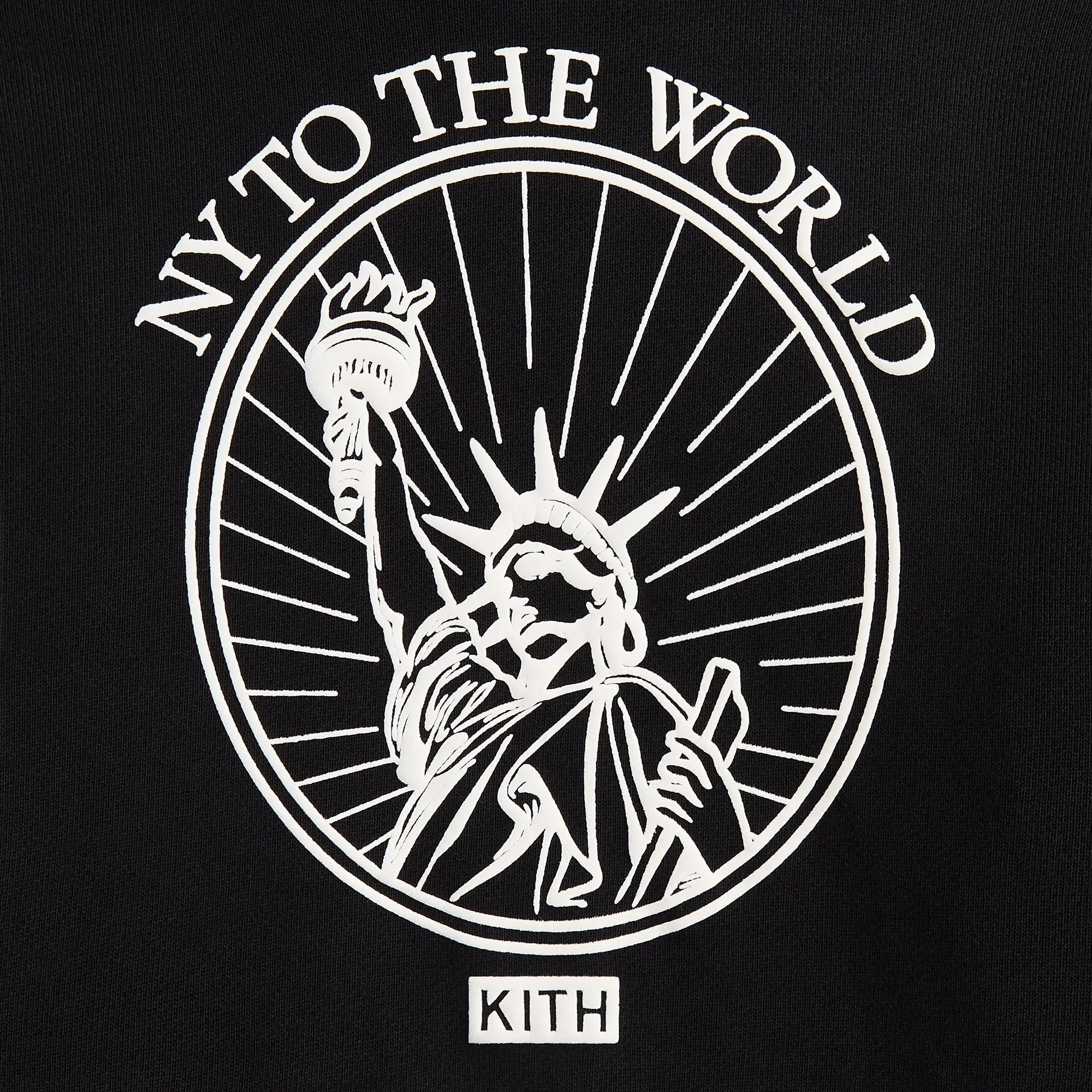 Retro Print Polka Dot Kith Kids Full Zip Hoodie - Black