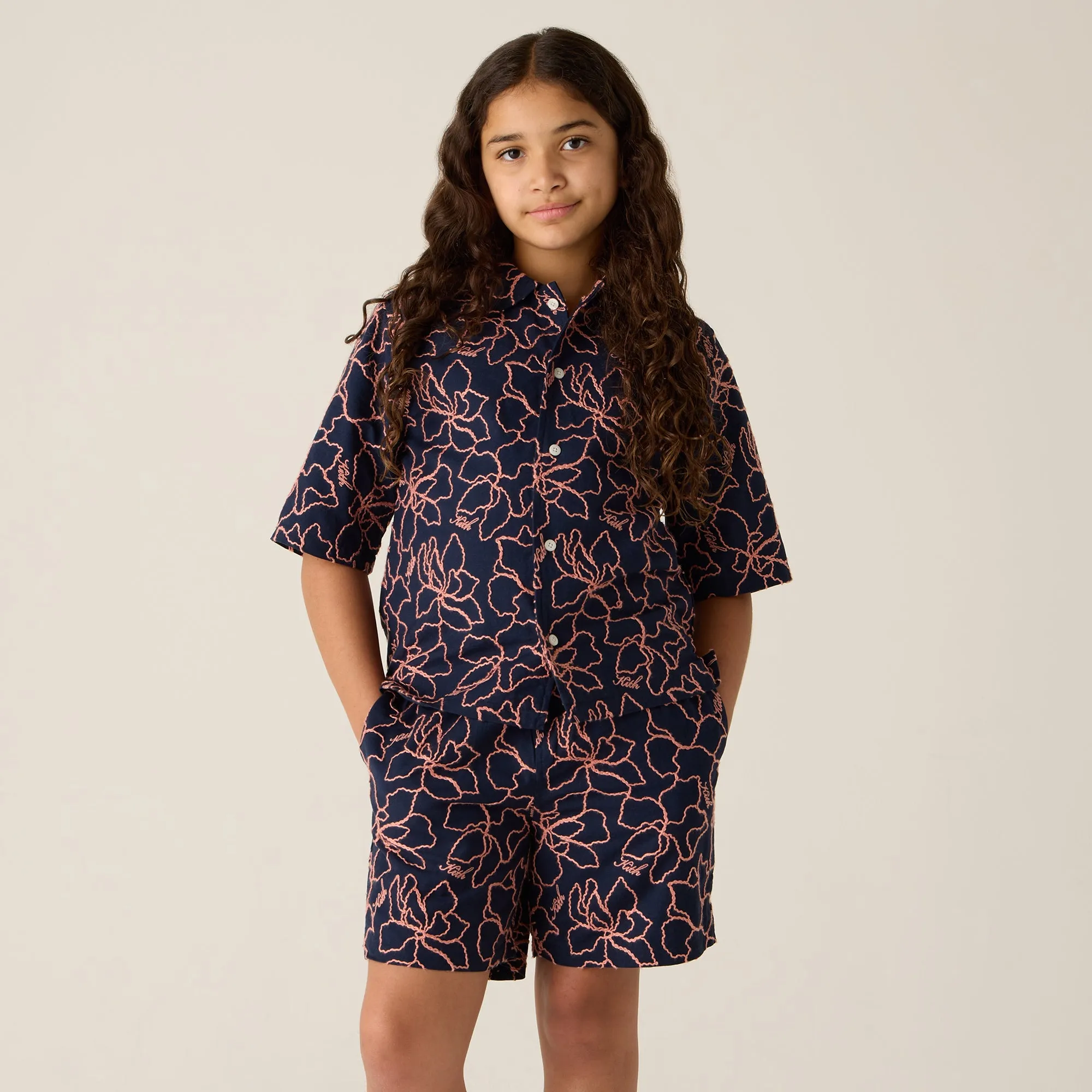 Kith Kids Iris Bennet Camp Shirt - Nocturnal Checkered Style