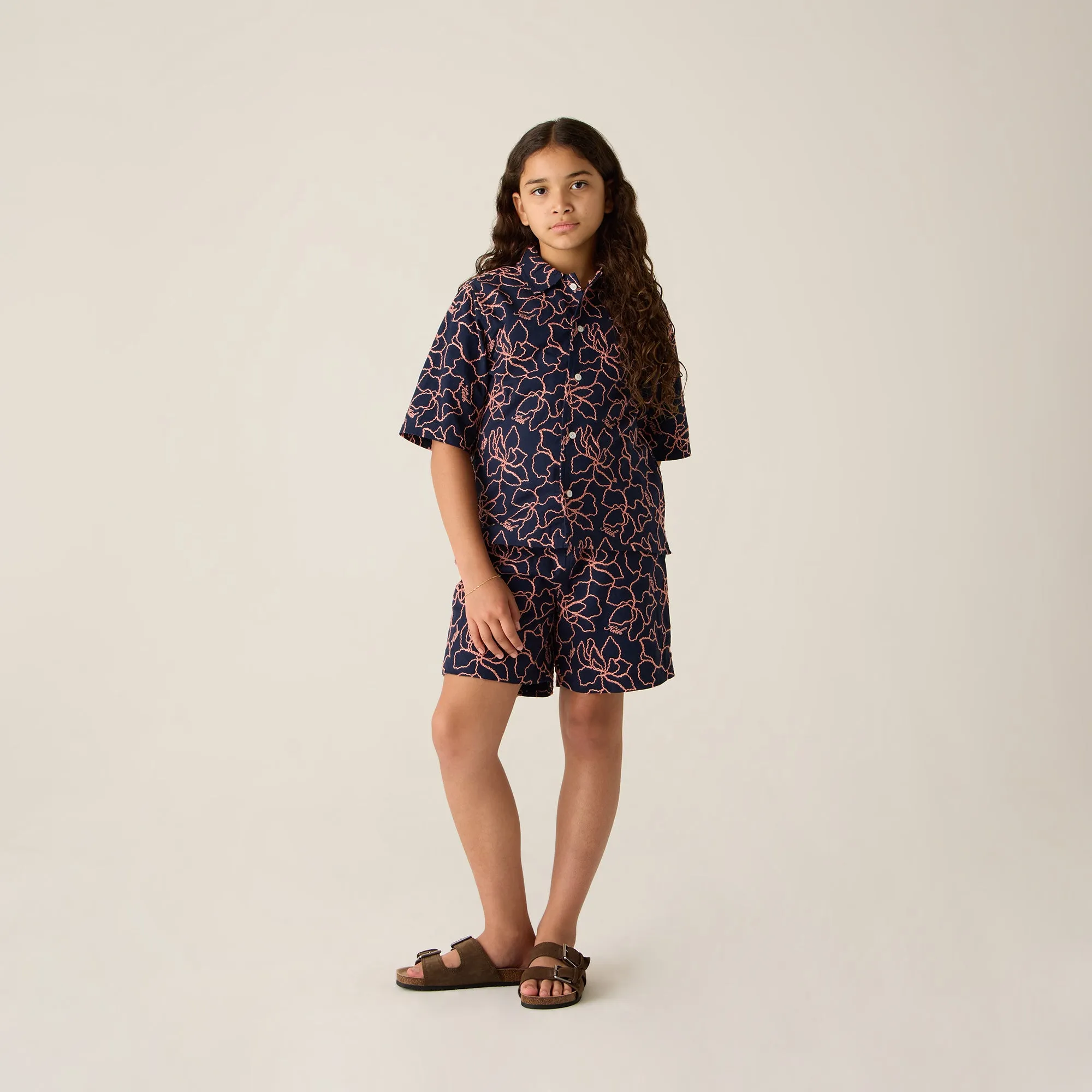 Pastel Shade Kith Kids Iris Bennet Camp Shirt - Nocturnal