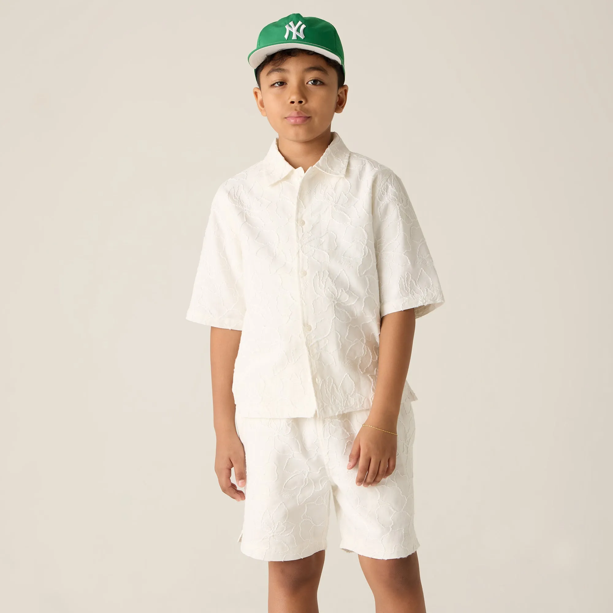 Kith Kids Iris Bennet Camp Shirt - Sandrift Static Dissipating Fiber Sustainable Dye Process