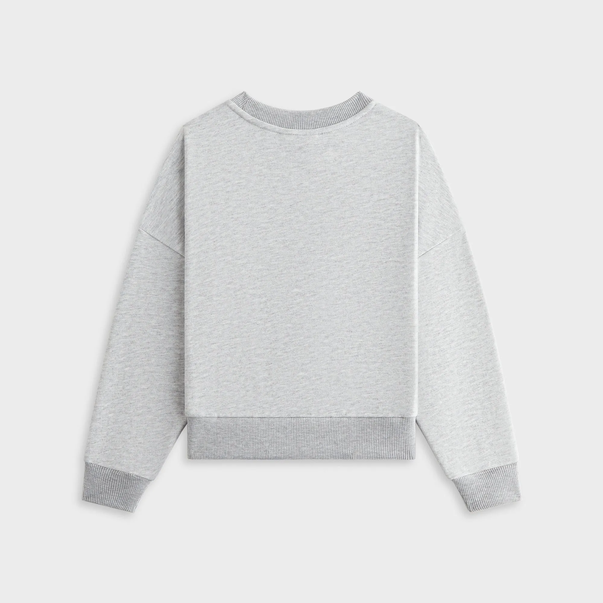 Kith Kids Long Sleeve Nelson Crewneck - Light Heather Grey Denim Chic Layer