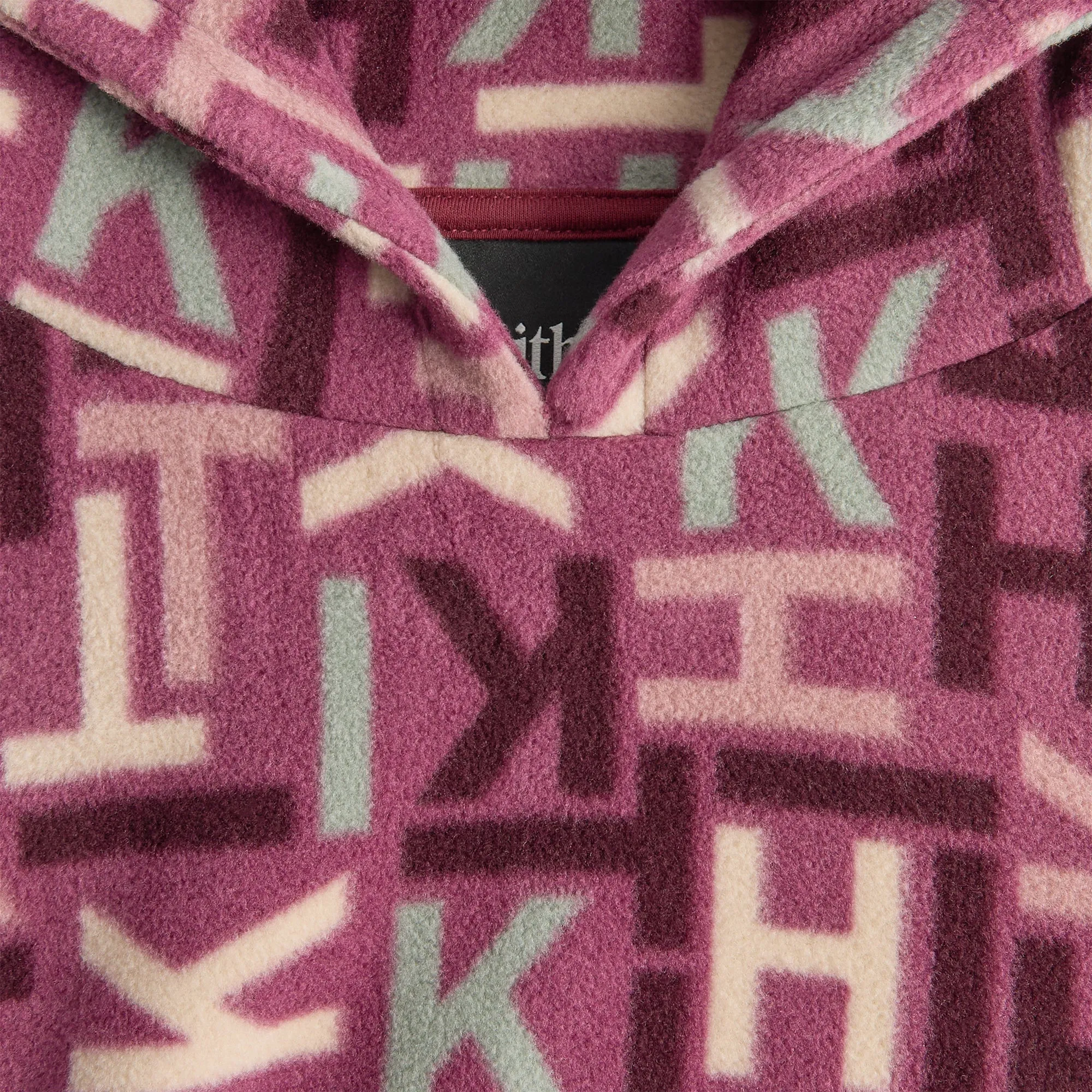 Kith Kids Monogram Polar Fleece Cropped Hoodie - Amaranth consumer preference