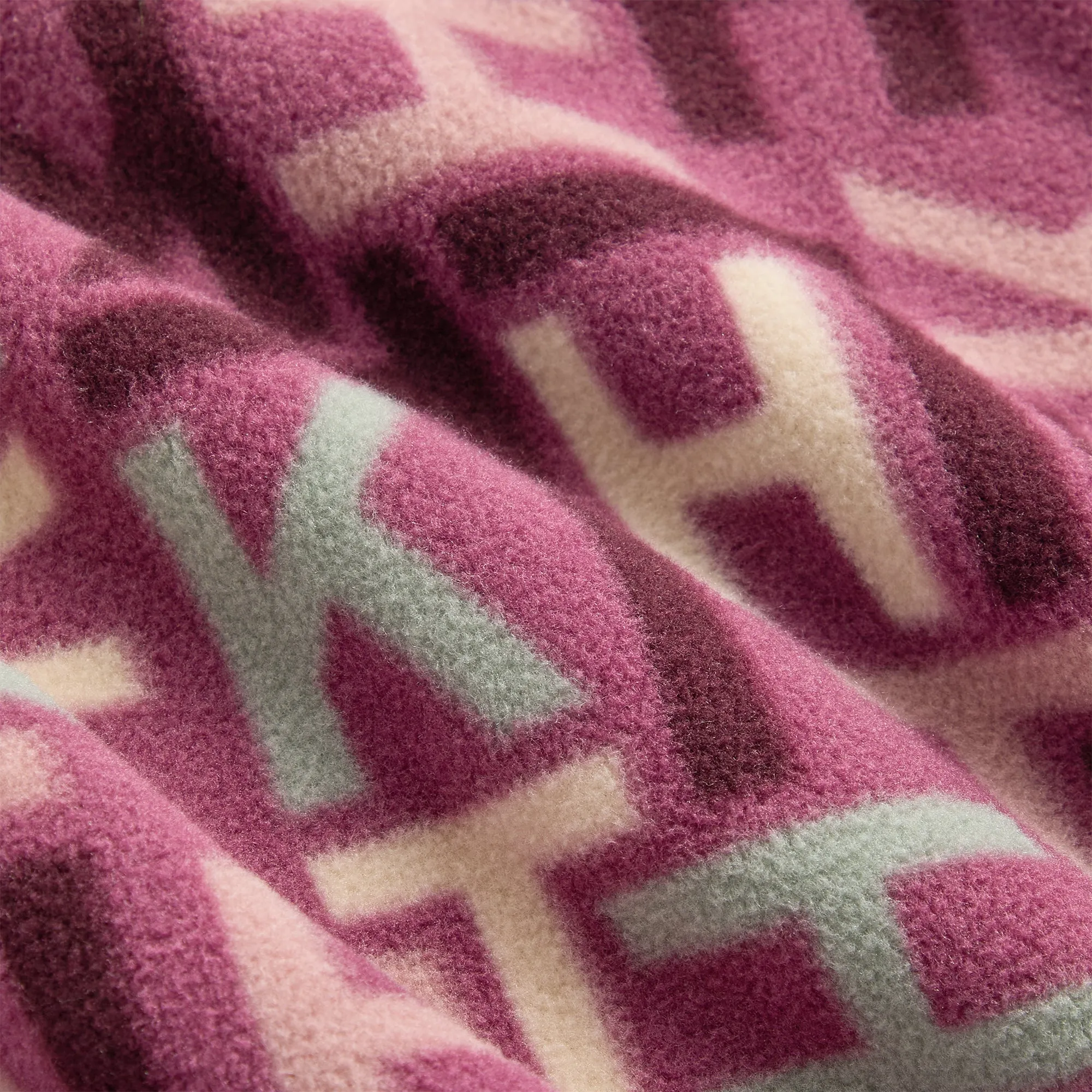 Kith Kids Monogram Polar Fleece Cropped Hoodie - Amaranth product checkered classicism product thermal lining insulation