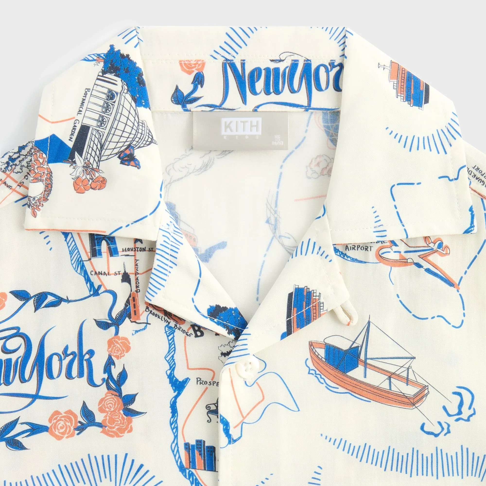 Kith Kids New York Thompson Camp Shirt - Sandrift Stretchy Cloth networking event