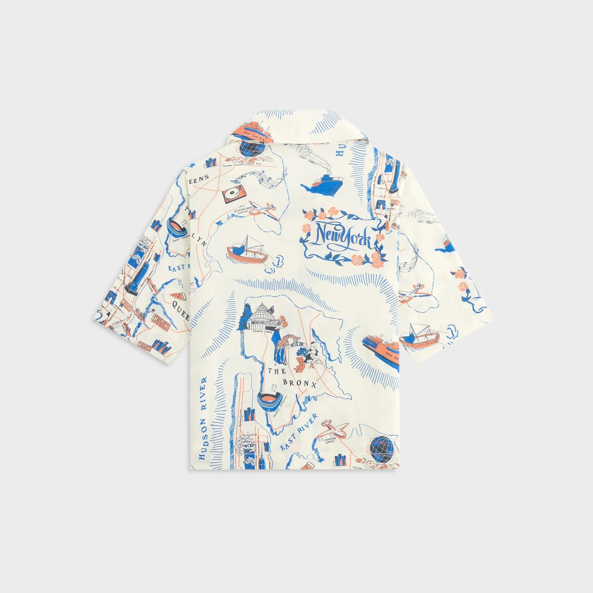 Kith Kids New York Thompson Camp Shirt - Sandrift Checkered Print