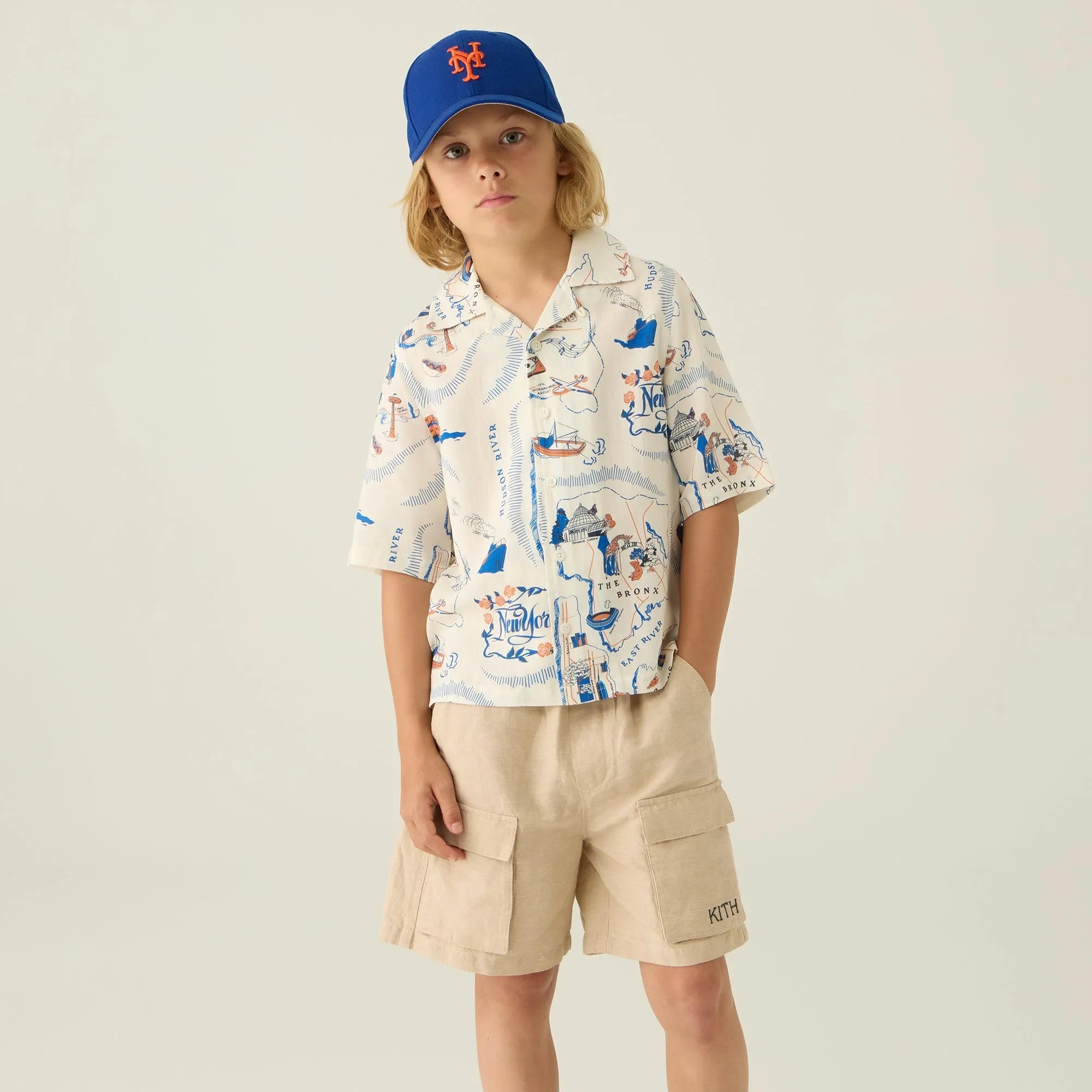Kith Kids New York Thompson Camp Shirt - Sandrift Networking Session
