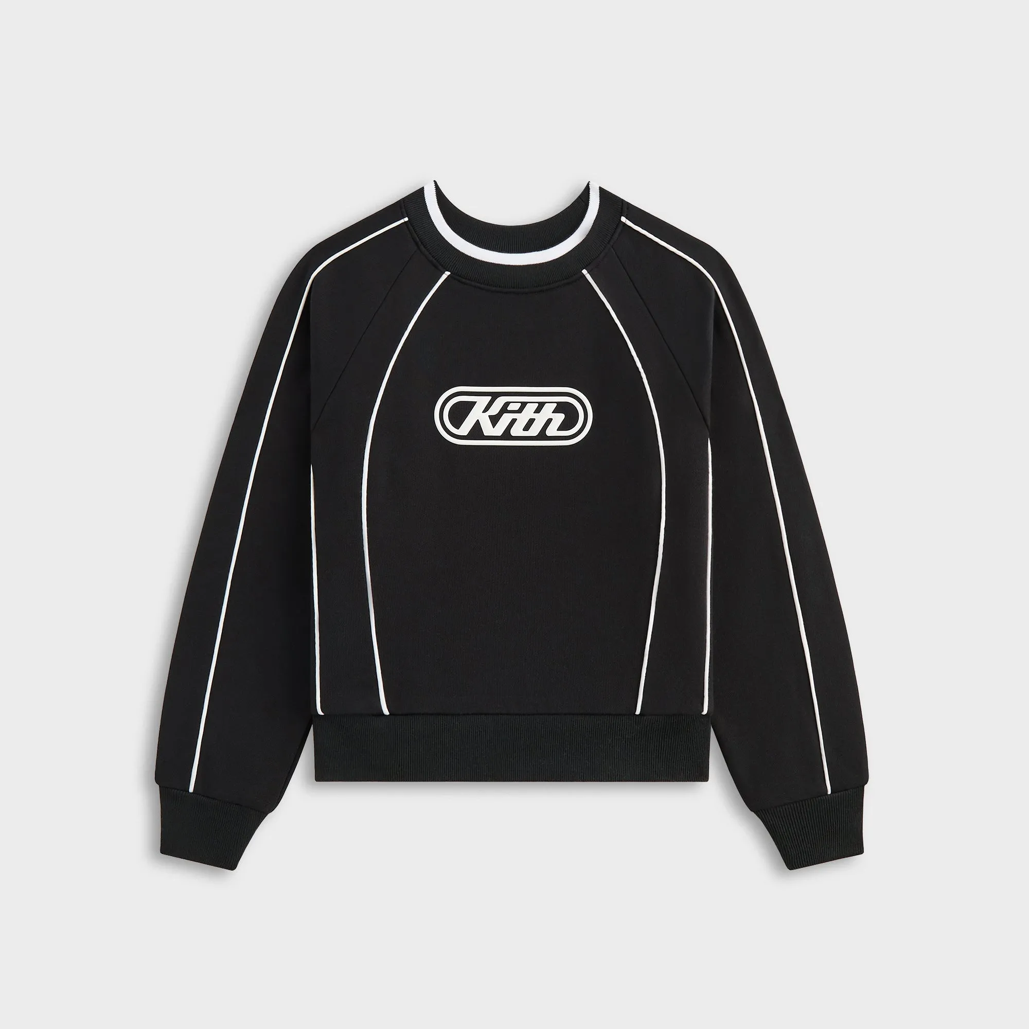 Kith Kids Novelty Raglan Nelson Sweatshirt - Black Trendy Colors appropriate for sunny days