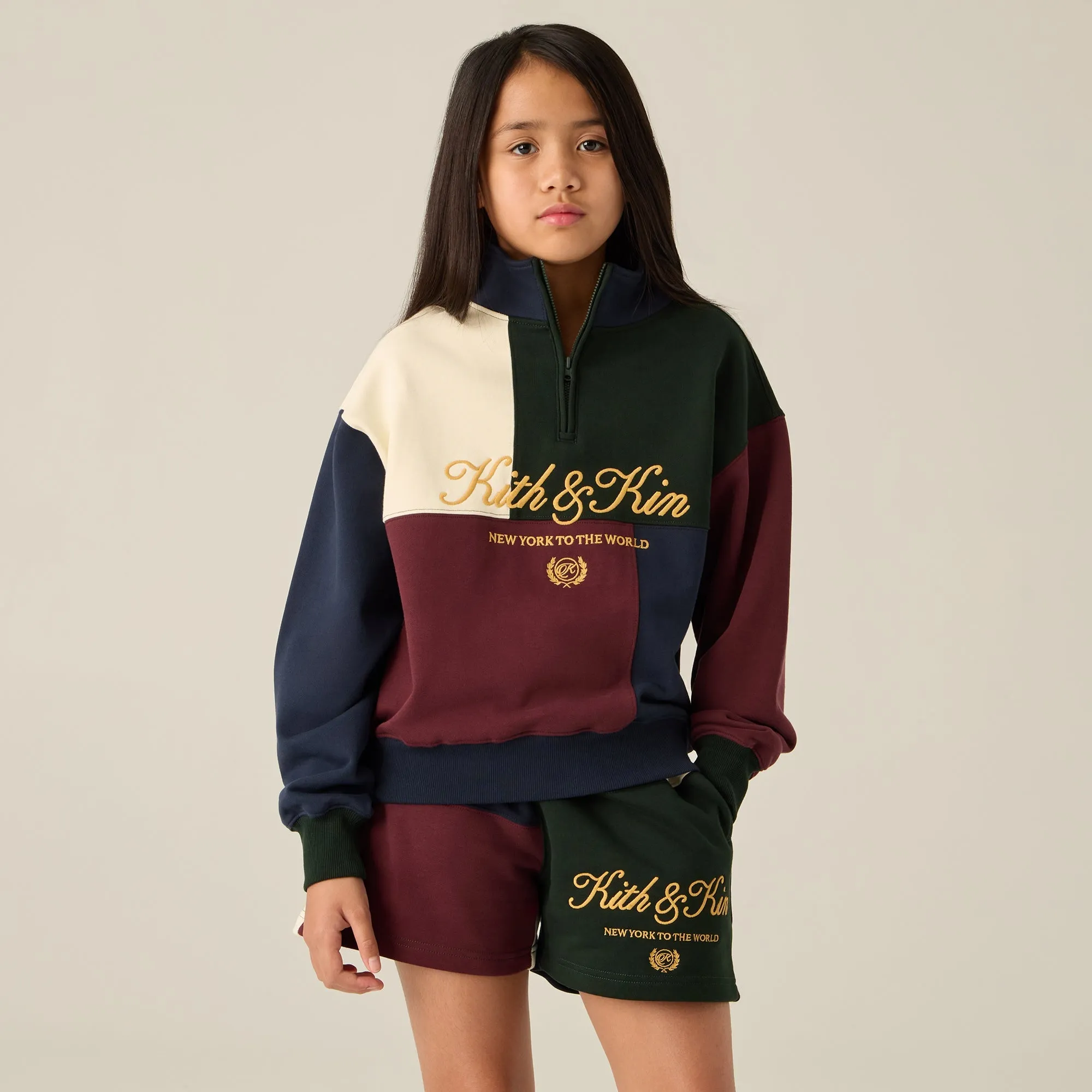 Kith Kids Patchwork Hunter Quarter Zip - Stadium Fashionable
