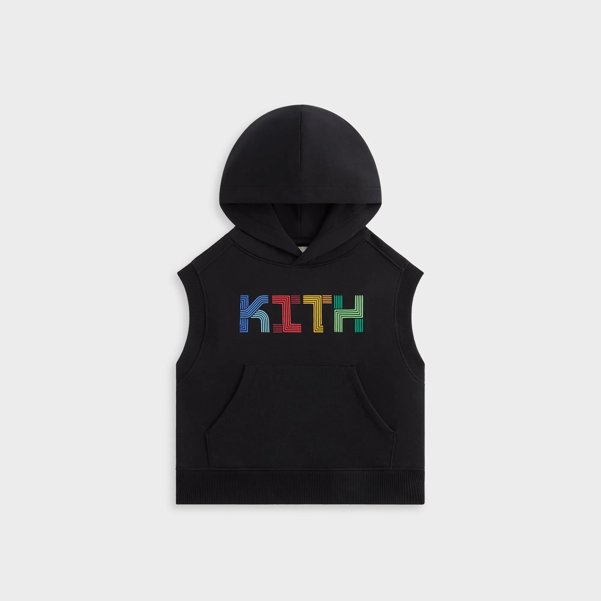 Kith Kids Pathways Sleeveless Hoodie - Black Easy to store shoe accents