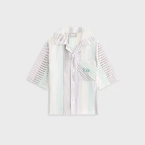 Kith Kids Striped Thompson Camp Shirt - Mykonos Eco Friendly Material Petite Cut