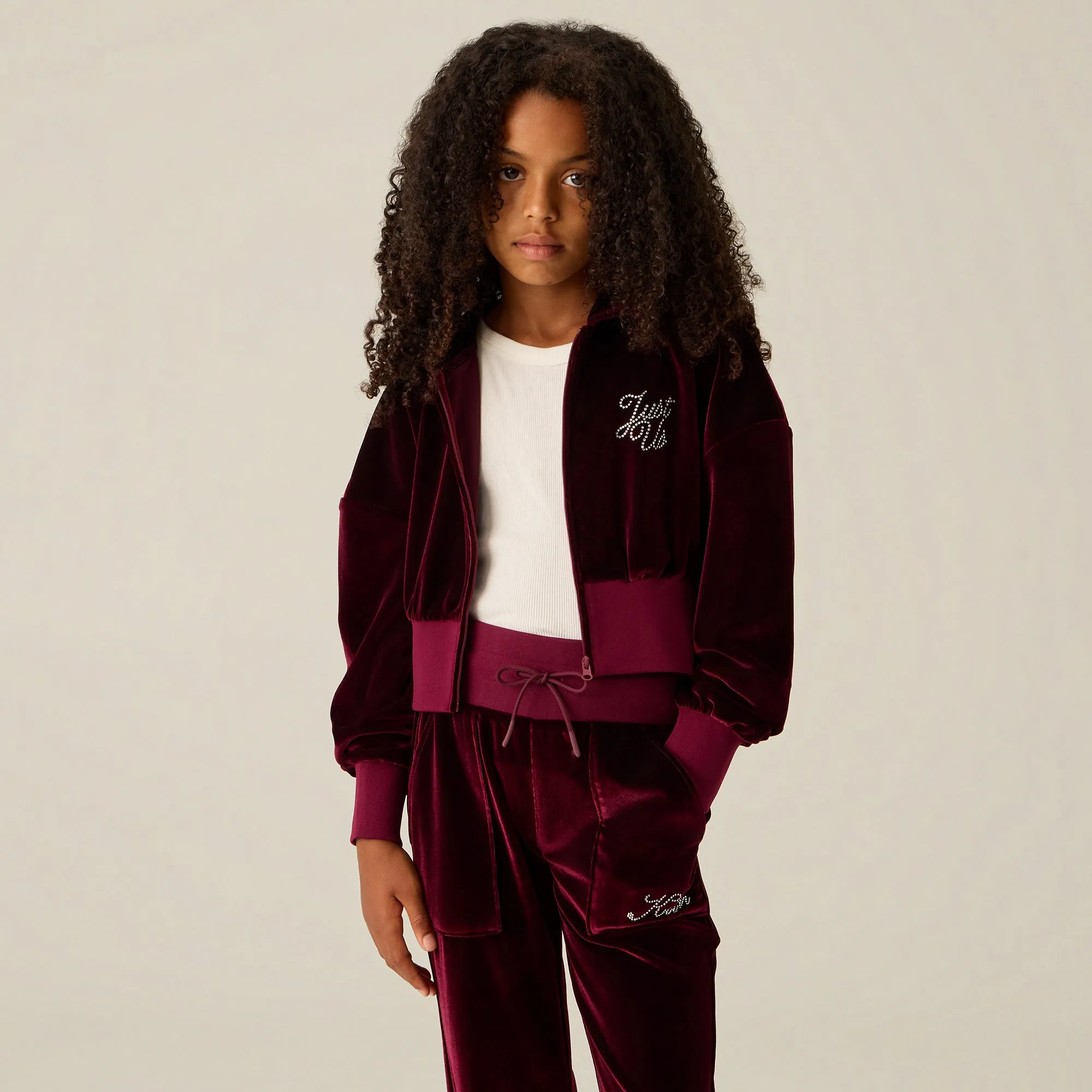 Kith Kids Velour Track Cropped Nelson Hoodie - Campus product custom made perfection