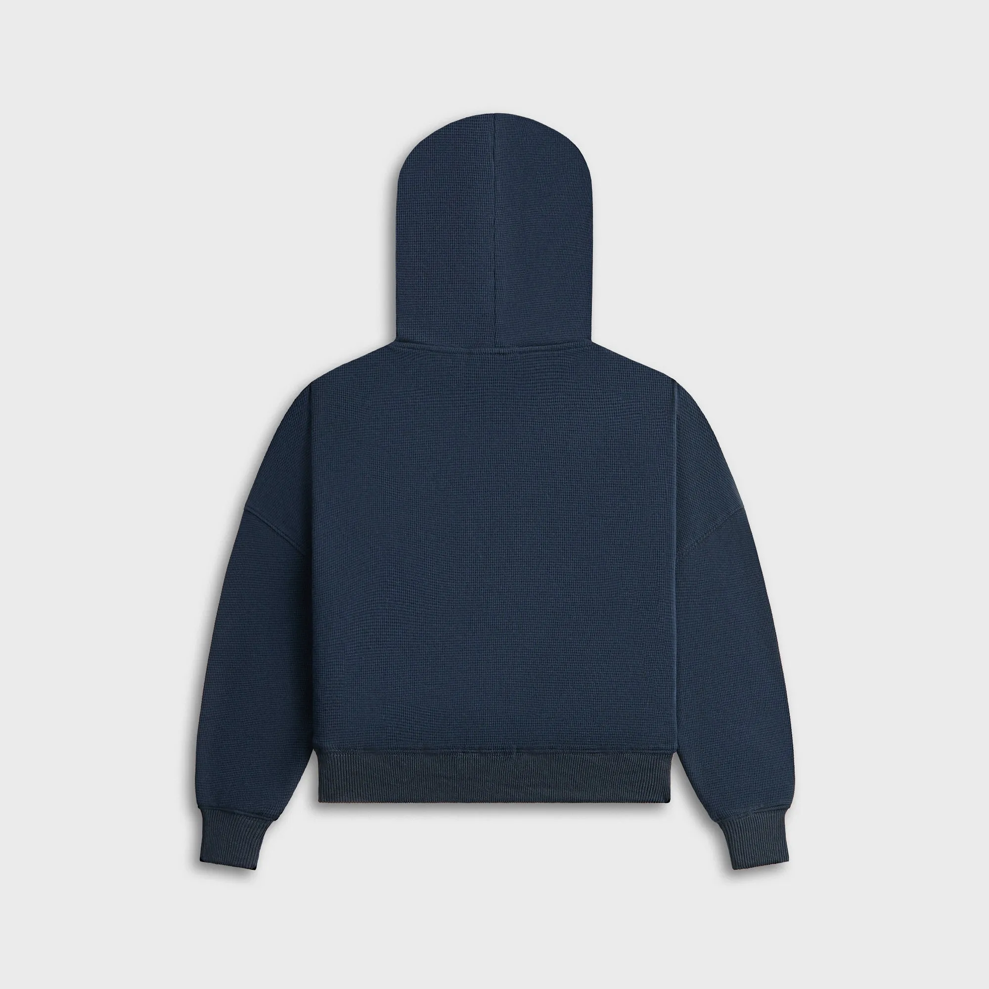 Kith Kids Waffle Nelson Quarter Zip Hoodie - Nocturnal scarf accents belt accents